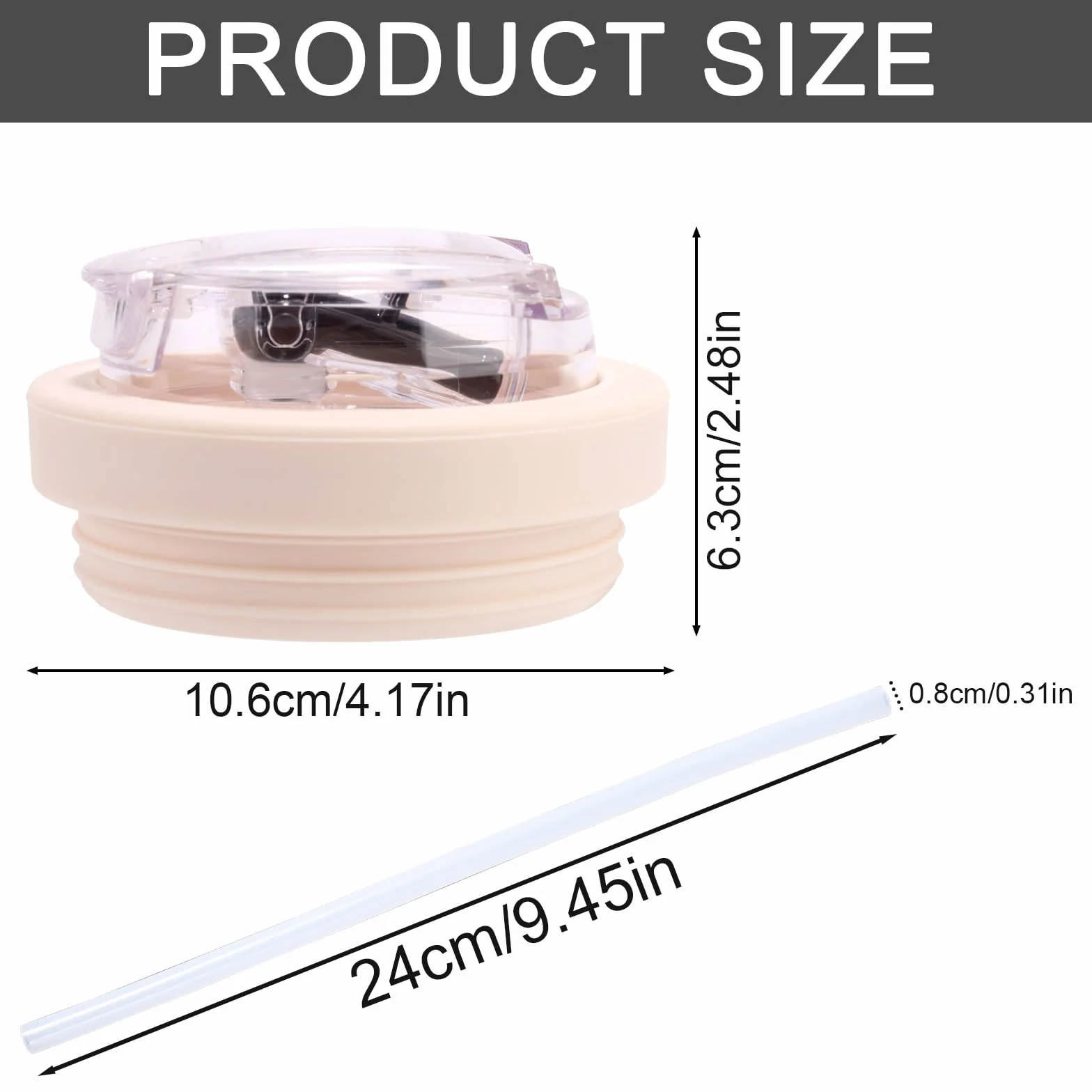 Stanley 40oz Zapasowa Pokrywka Słomką Szczelna Nakładka na Kubek Bez BPA
