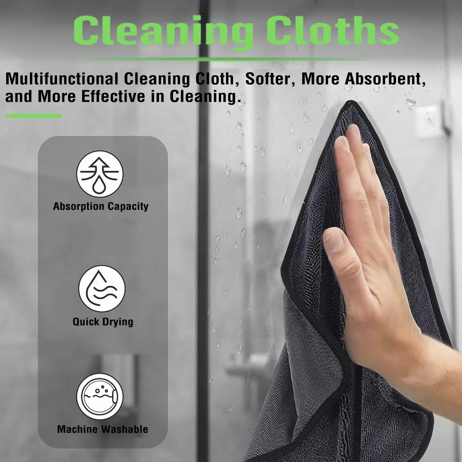 Total Clean ściereczka z mikrofibry Totalclean XXL, ściereczka z mikrofibry Flash Detail, do prysznica i kuchni, szybkoschnąca