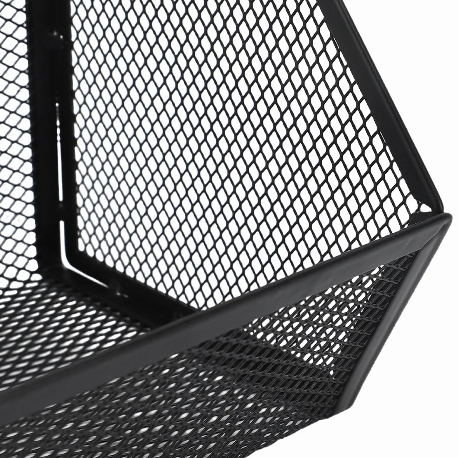 Annadue Annadue Samoprzylepny Kosz z Drutu Metalowego Otwarty Drut do Przechowywania w Kuchni w łazience, 13,2 X 10 X 15 Cm (WHITE) (WHITE) (BLACK)