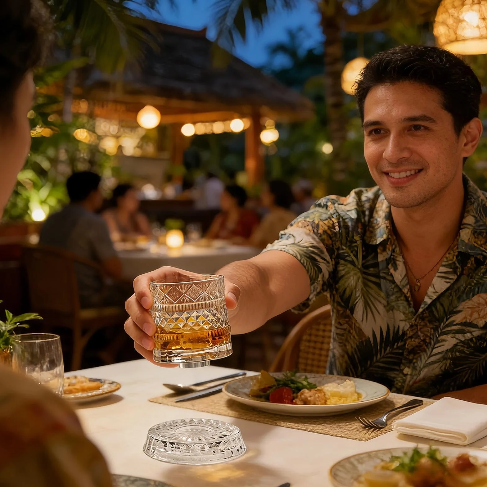 Rotating Whiskey Glass - Old Fashioned Glasses with Swivel Base for Gentle Rotation, Heavy Base Design for Stability