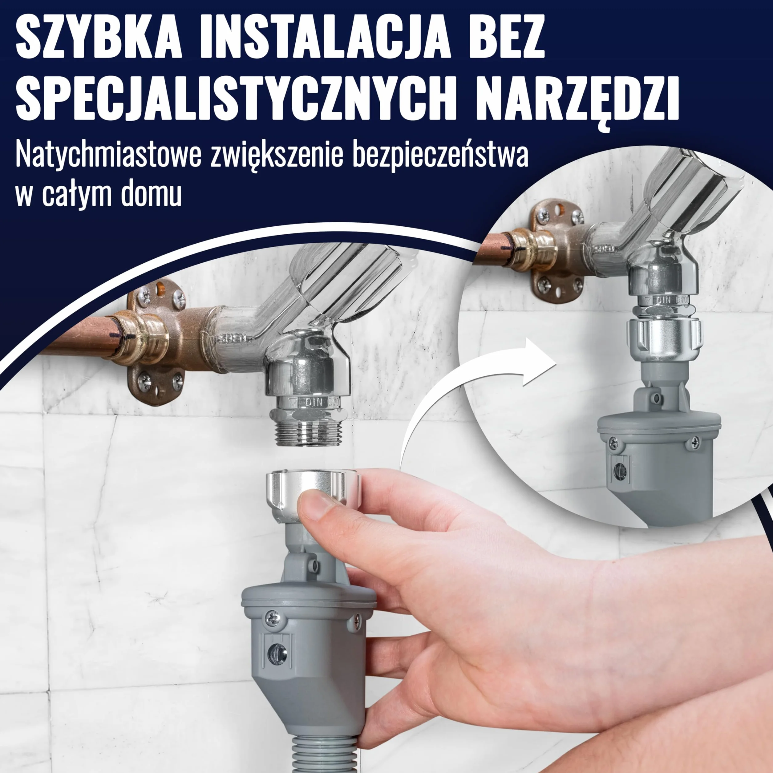 Poppstar 1,5m wąż do pralki (wąż dopływowy z funkcją Aquastop do pralki lub zmywarki), ze złączem 3/4 cala
