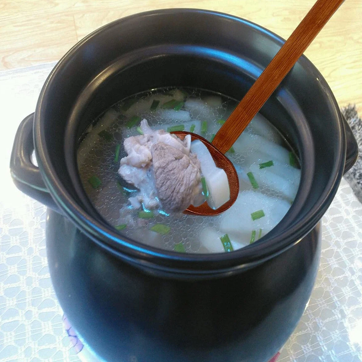 Drewniana łyżka,Regerly 5 sztuk łyżka żółwia długi uchwyt duża łyżka do zupy Ramen łyżka naczynia kuchenne do owsianki Ramen gorący garnek restauracja rodzinna
