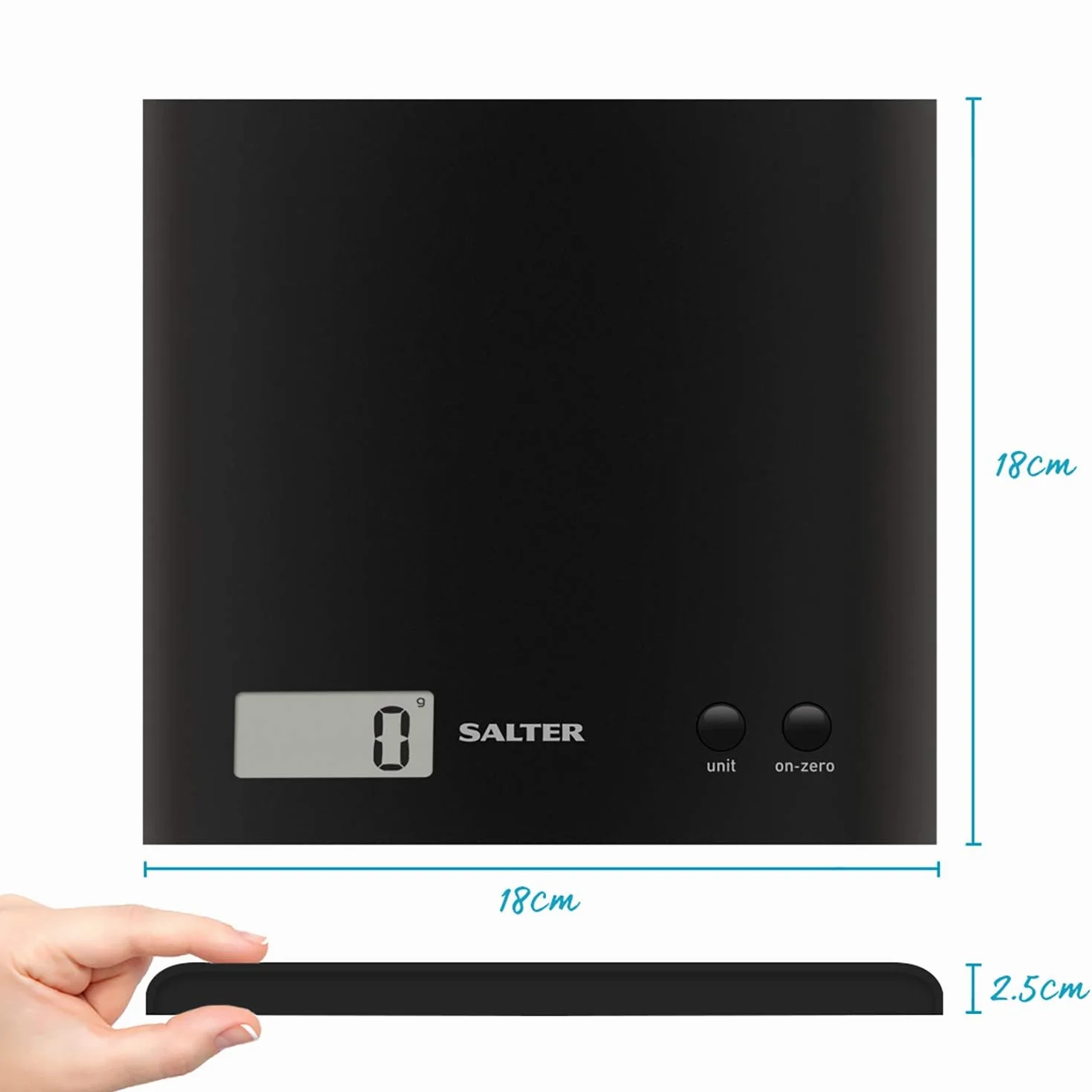 Salter 1066 BKDR15 Elektroniczna waga kuchenna Arc ABS, precyzyjne ważenie, wyświetlacz LCD