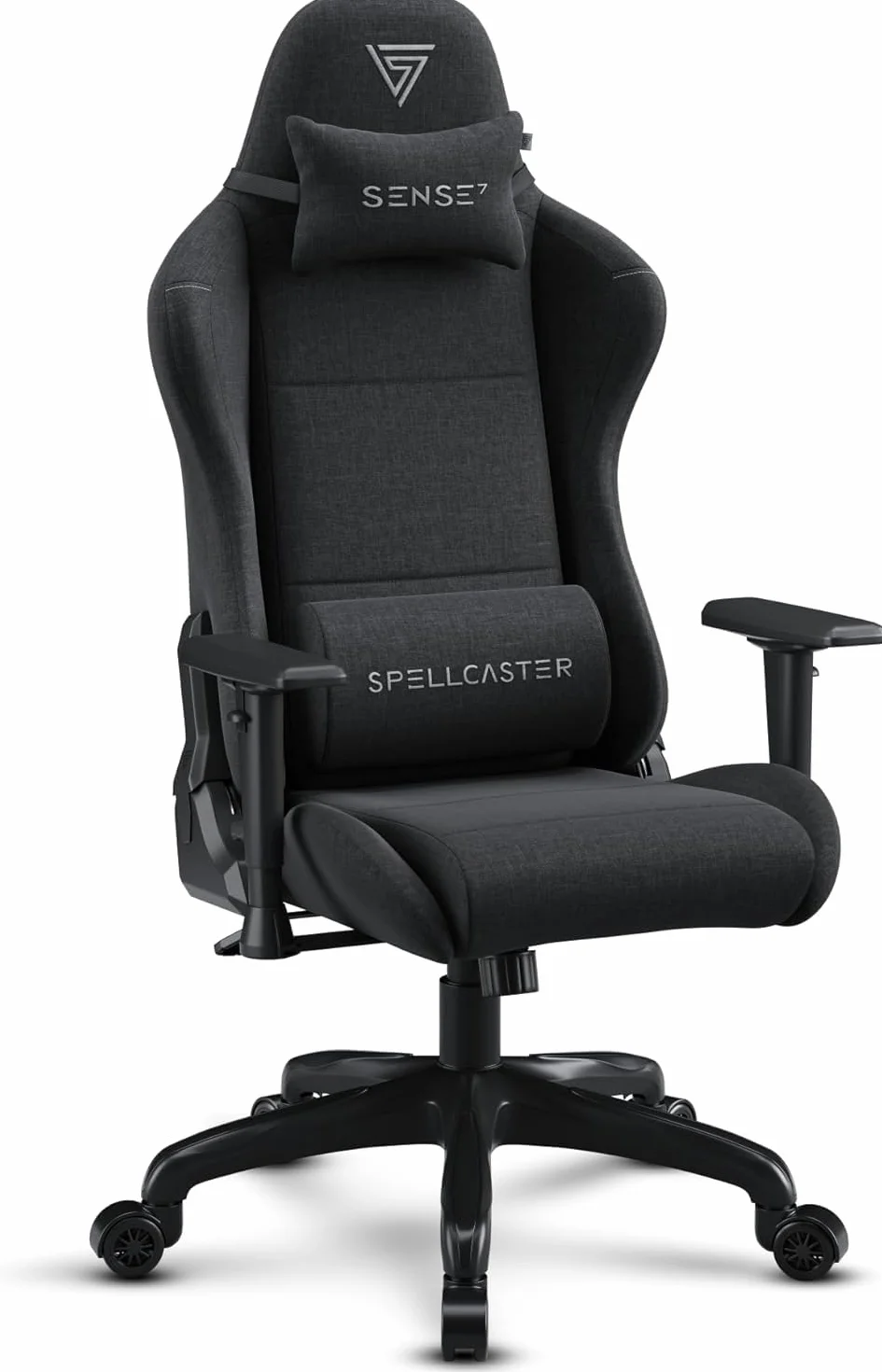 SENSE7 Spellcaster FUKU Fotel Gamingowy - Alcantara Premium - Ergonomiczny Komfort, Regulacja 160°, Regulowane Podłokietniki, Oddychająca Pianka HR - Idealny do Biura lub Gamingu, Elegancki Design