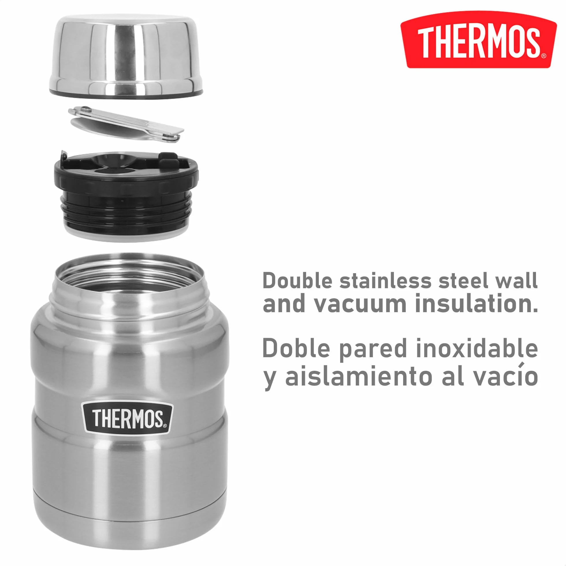 Thermos Stainless King Pojemnik Termiczny na Żywność 0,47 L Srebrny