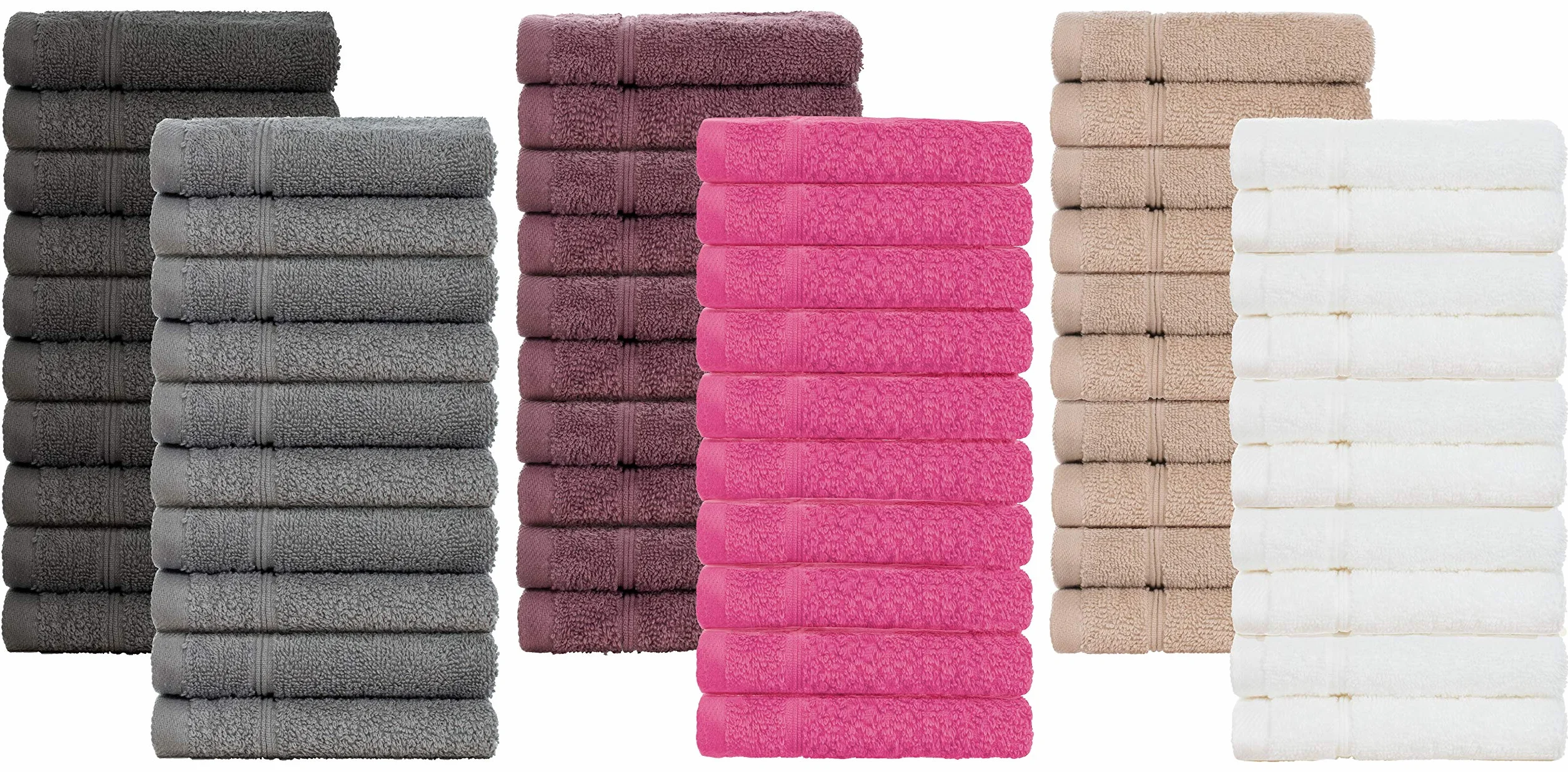 Brandsseller 10-częściowy zestaw ręczników do mycia 30 x 30 cm, myjki frotte, ręczniczki do mydła, ręczniki dla gości z zawieszką, bawełna 470 g/m², do łazienki, gospodarstwa domowego - antracytowy
