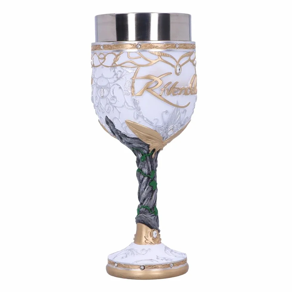 Nemesis Now Oficjalnie licencjonowany kielich Władca Pierścieni Rivendell, biały, 19,5 cm