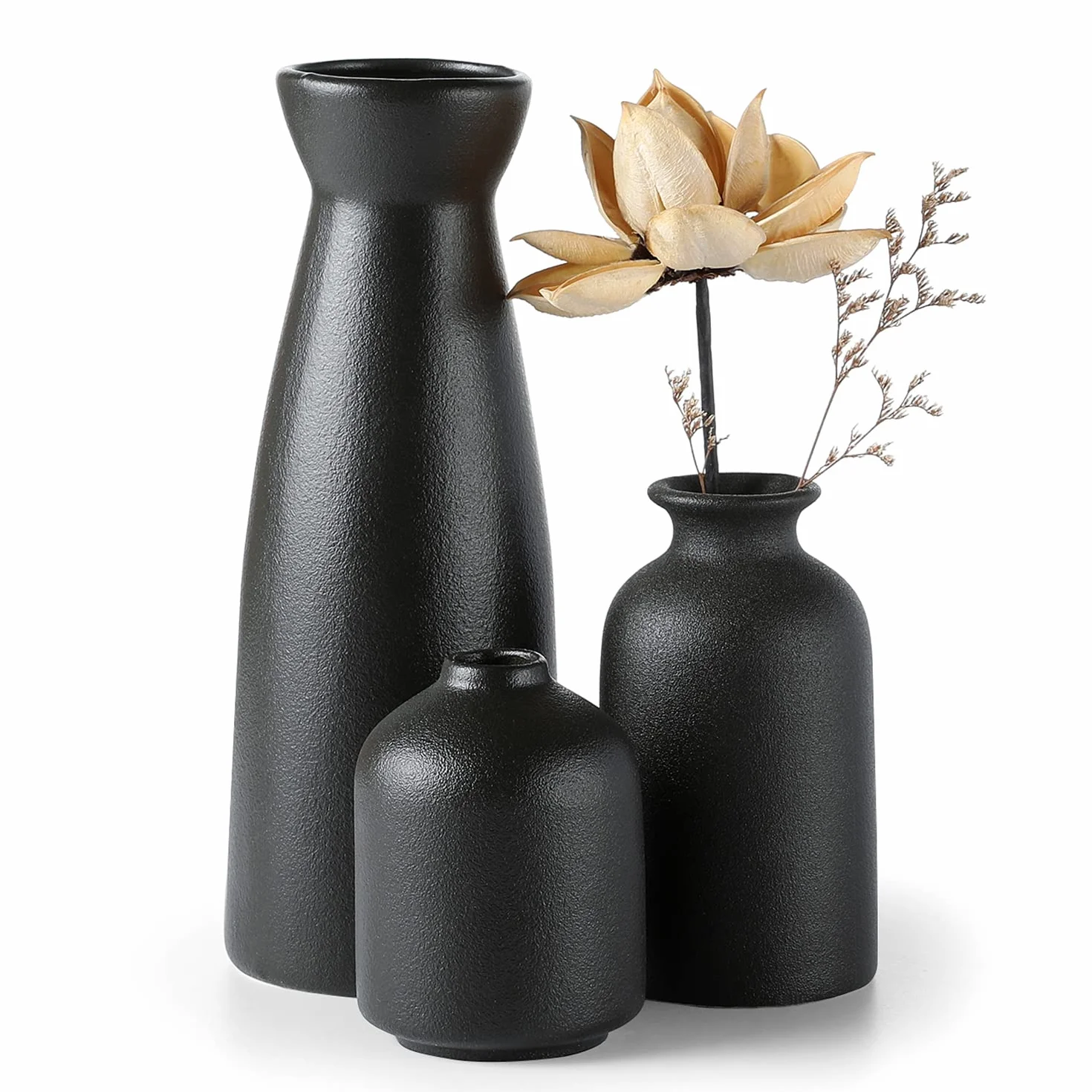 CEMABT Ceramiczne Wazon Zestaw 3 Małych Wazonów na Kwiaty Dekoracja Domu