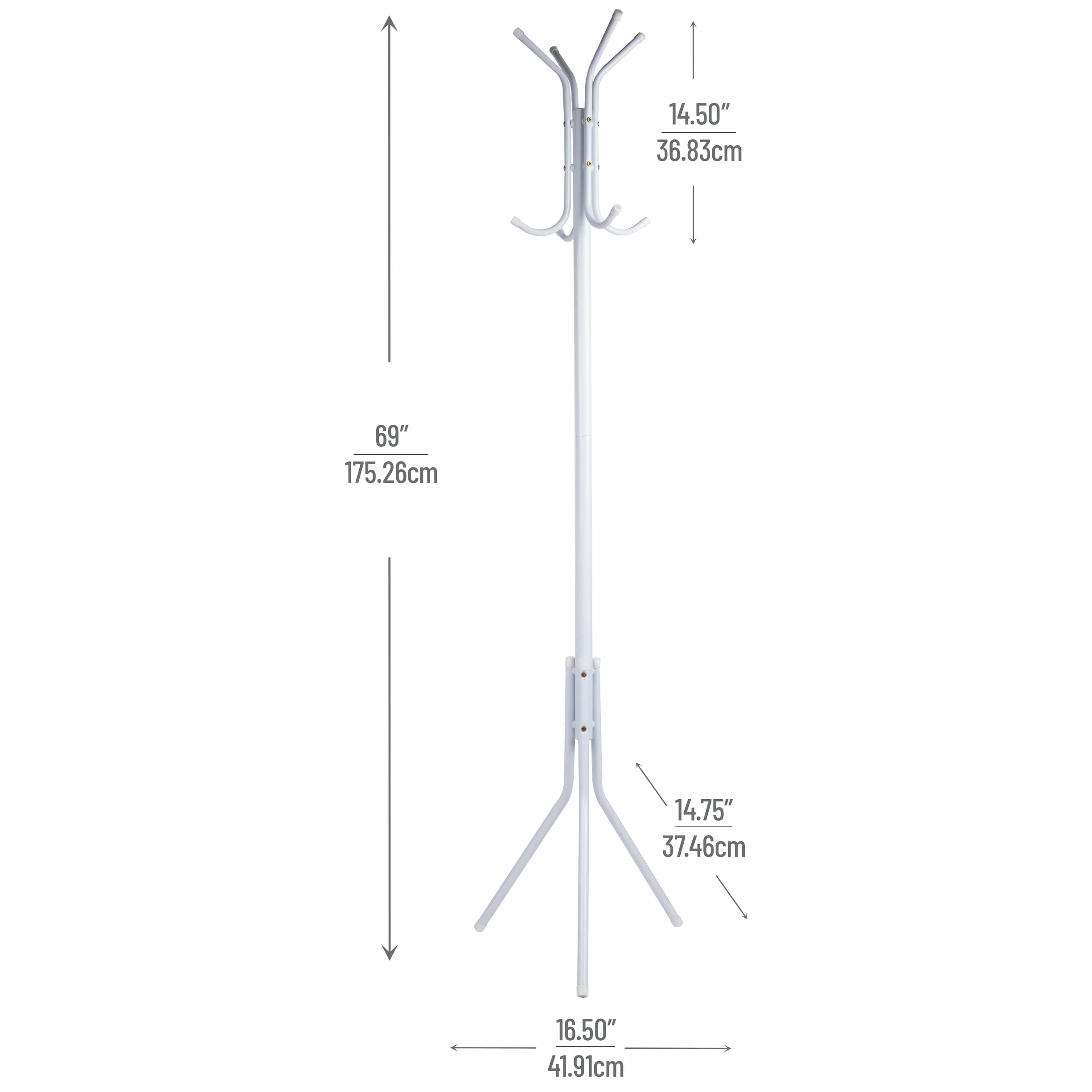 Mind Reader Alloy Collection wieszak na ubrania metal biały 175 cm