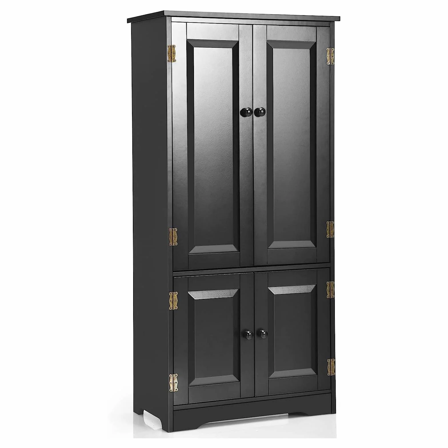 COSTWAY Uniwersalna szafka w stylu vintage, szafka na korytarz z regulowanym regałem, szafka łazienkowa na pranie, drewniana szafka do przechowywania, styl dworkowy, do kuchni, salonu, sypialni