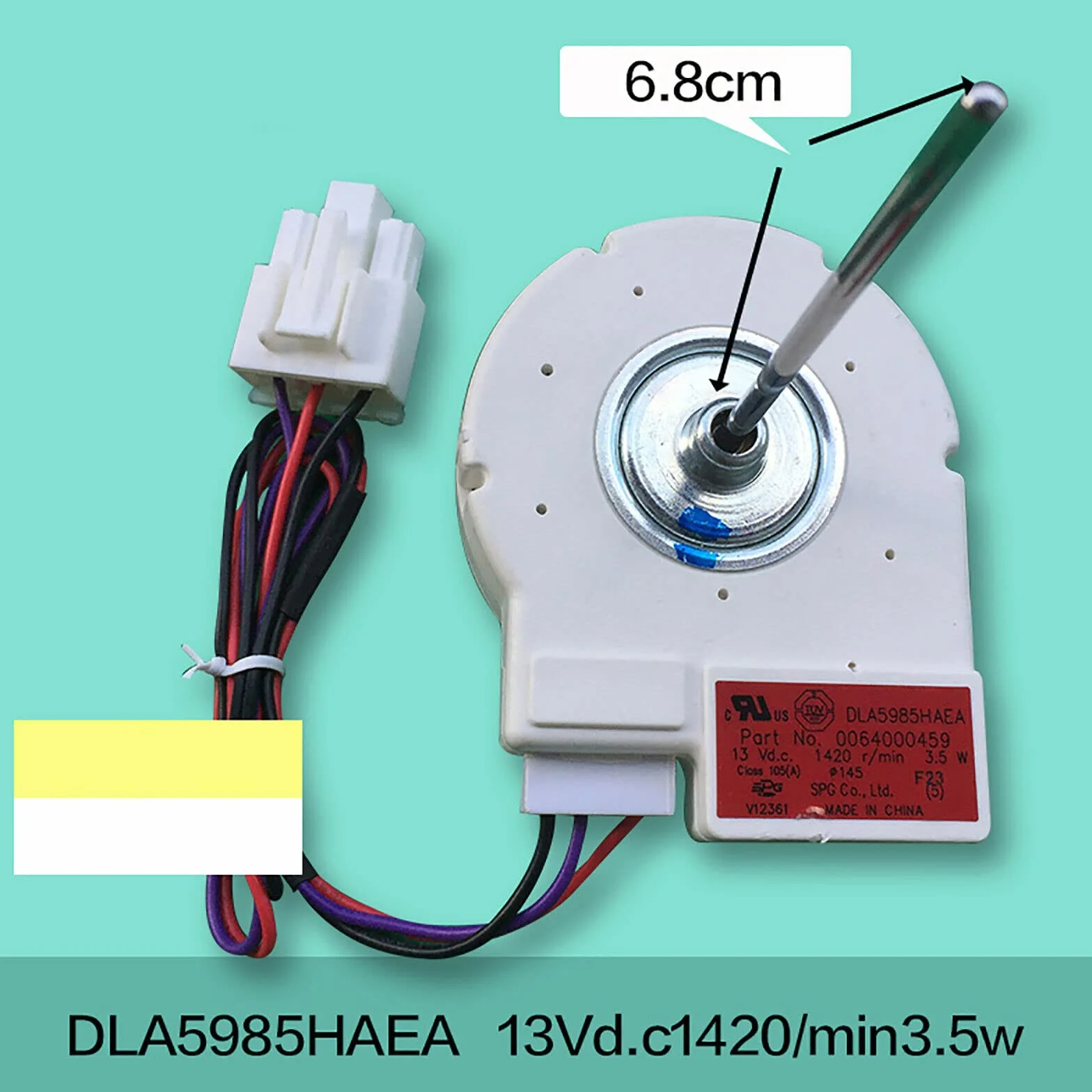 13 V 3,5 W 0064000459 Zamrażający silnik wentylatora prądu stałego silnik wentylatora chłodzącego pasuje do lodówki Haier BCD-550WB akcesoria