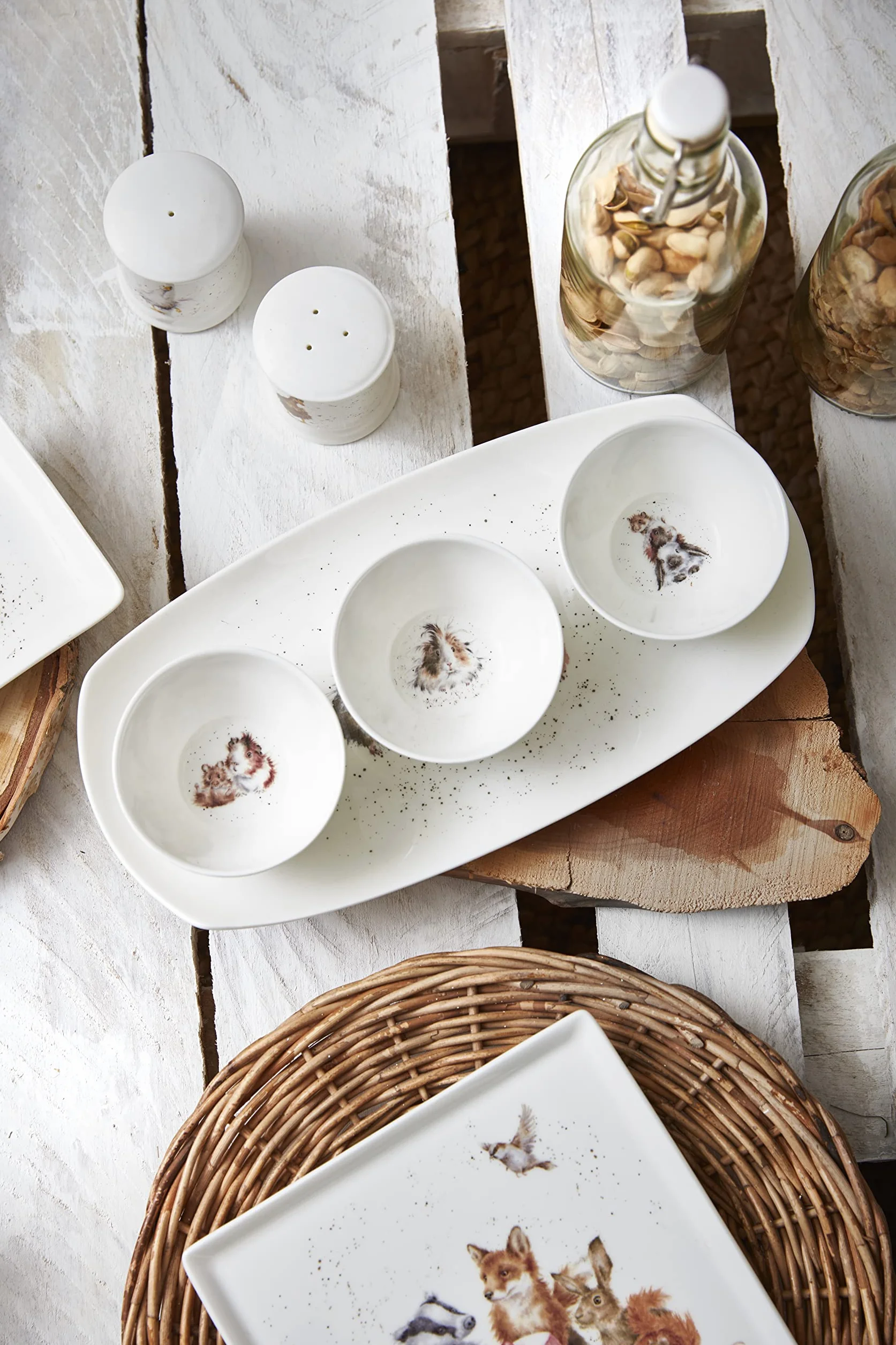 Wrendale Designs - Lettuce Be Friends' zestaw 3 naczyń i tacek