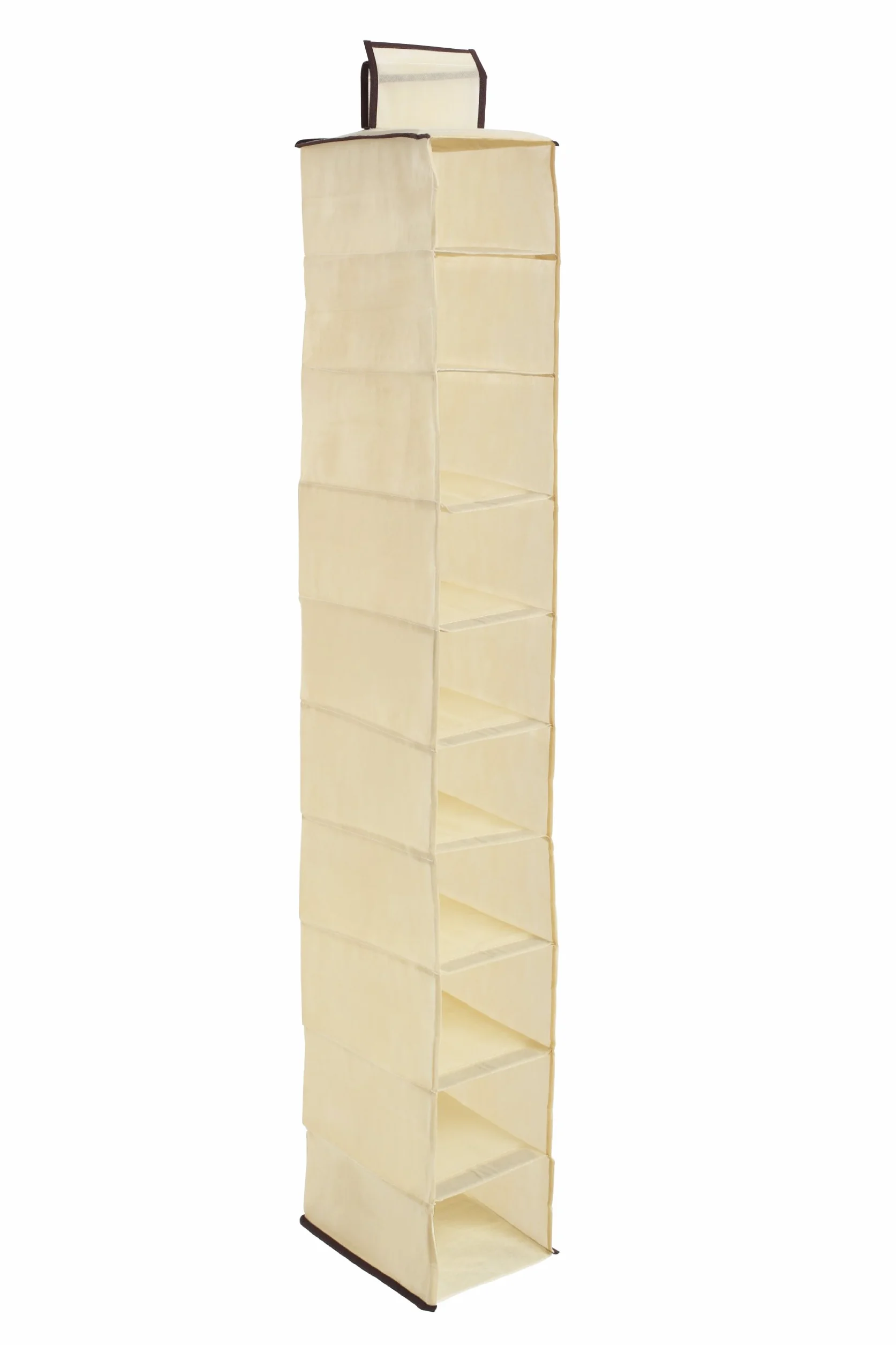 Premier Housewares dziesięcioczęściowy wiszący organizer na buty - 1 sztuka, kremowy, 28 x 15 x 120 cm