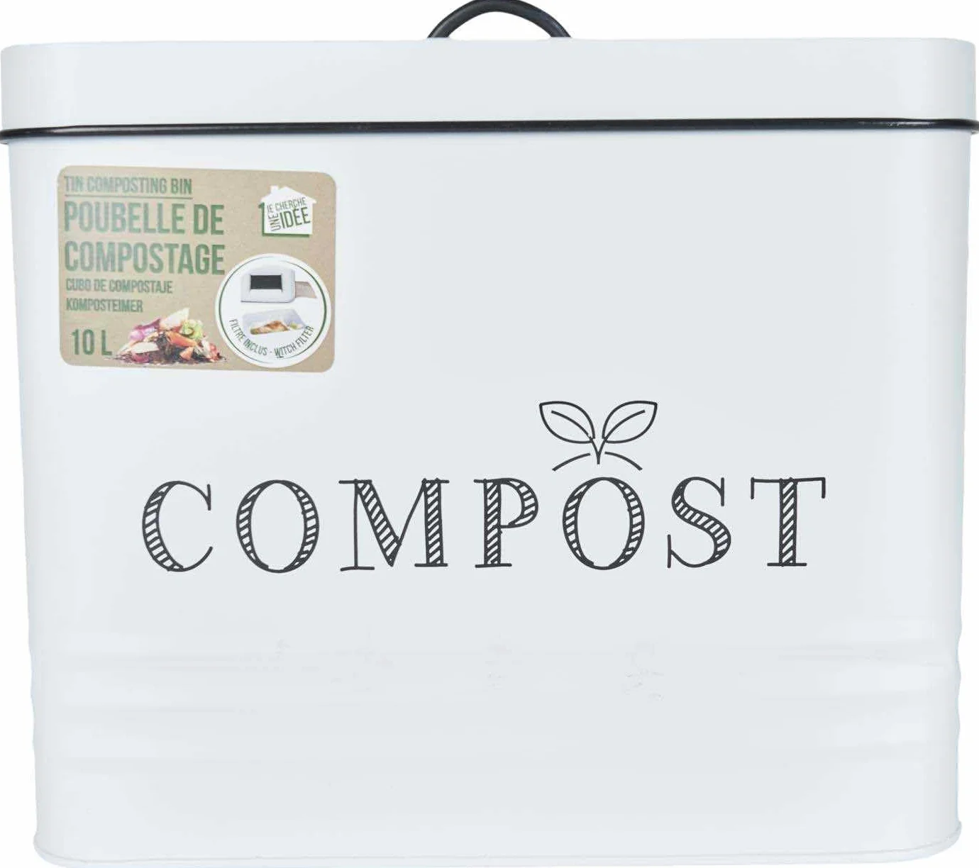 Vintage Kitchen Compost Bin 10 Litres