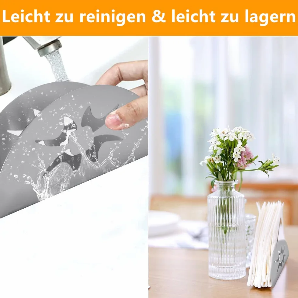 2 sztuki uchwytów na serwetki, stal nierdzewna, metalowy uchwyt na papier stołowy, serwetki, do restauracji, kawiarni, hotelu, stołu, blatu kuchennego, 2 sztuki