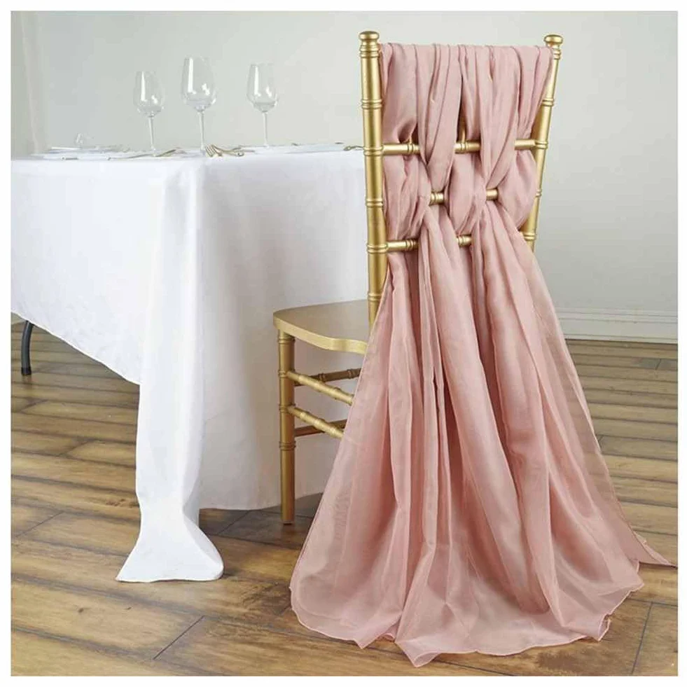 5 sztuk tiulowych kokardek na krzesło, 70 x 200 cm, organza, na krzesło, szyfon, szarfy na krzesło, wesele, krawat, osłona krzesła, dekoracja na wesele, rocznicę, imprezę, do dekoracji domu,