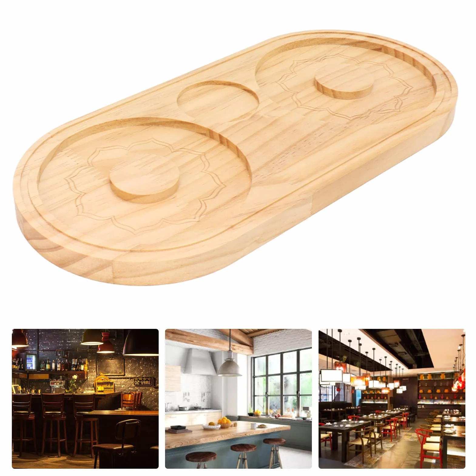 Szklany Rimmer, Idealny Margarita Salt Rimmer Podwójny Uchwyt Design Drewniany ładny Wystrój Restauracji (A)