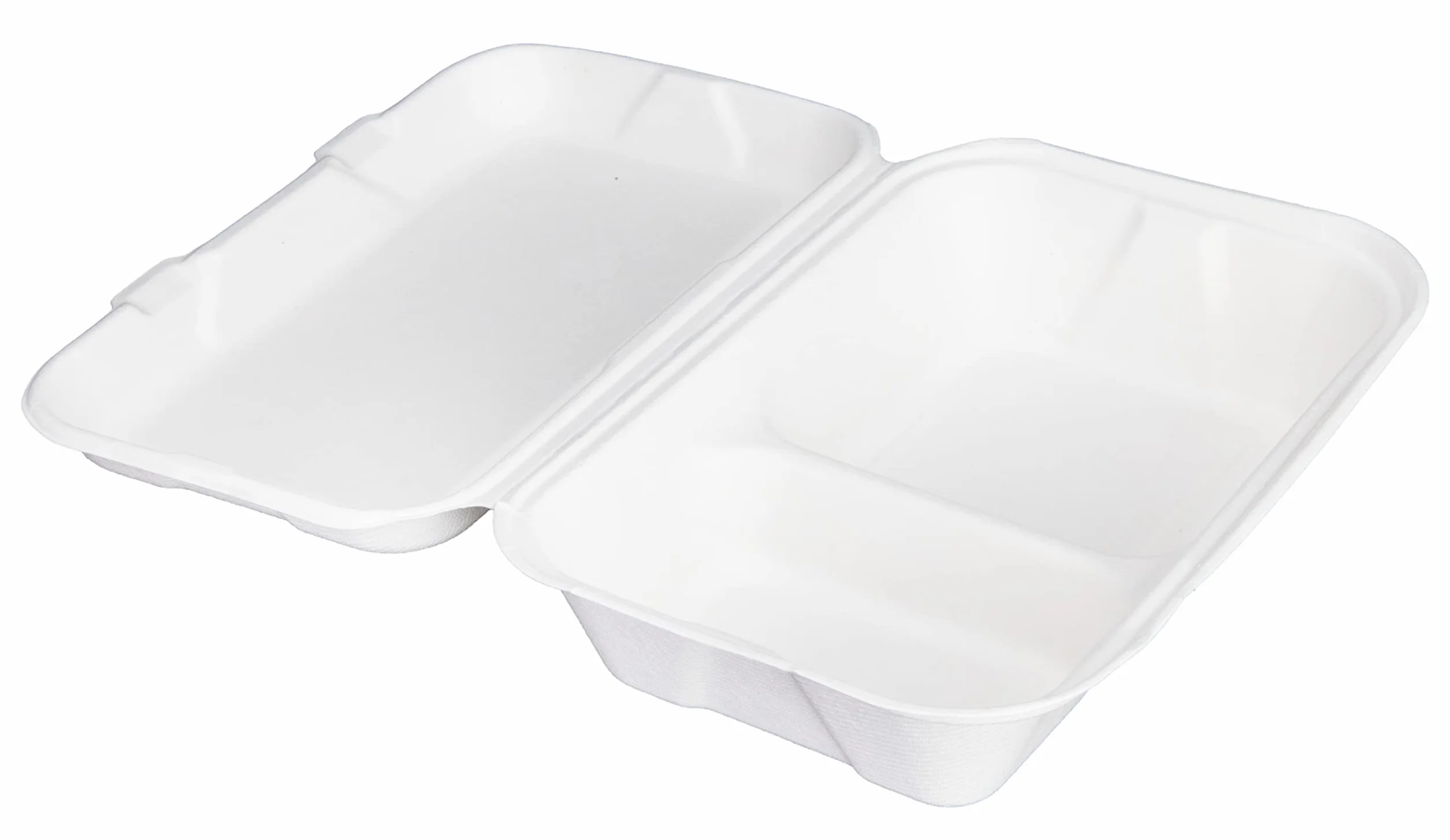 Love Nature Ekologiczne Menu Box 2 dzielone z Trzciny Cukrowej - Lunch Box jednorazowe Biodegradowalne
