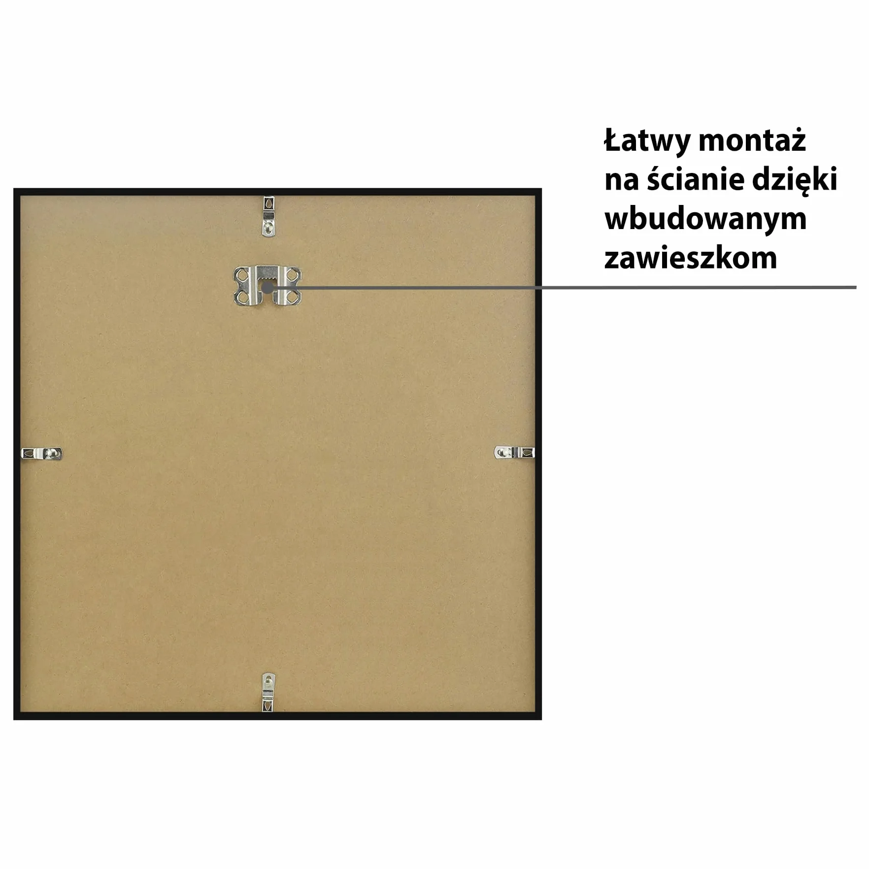 Americanflat aluminiowe ramki na płyty winylowe 32 x 32 cm z szybką z pleksi – zestaw 2 sztuk, na okładki LP i winyle, montaż ścienny, czarne – kolekcja Brooklyn Portrait