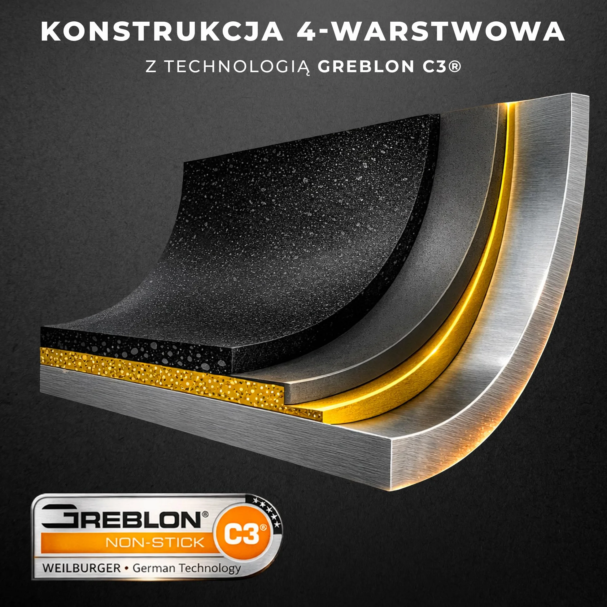 KARL HAUSMANN Duża Brytfanna Gęsiarka Granitowa - 5.5L - z Pokrywą i Dozownikiem Aromatu - Powłoka Nieprzywierająca do Gotowania bez Tłuszczu - Kompatybilny ze Wszystkimi Kuchenkami