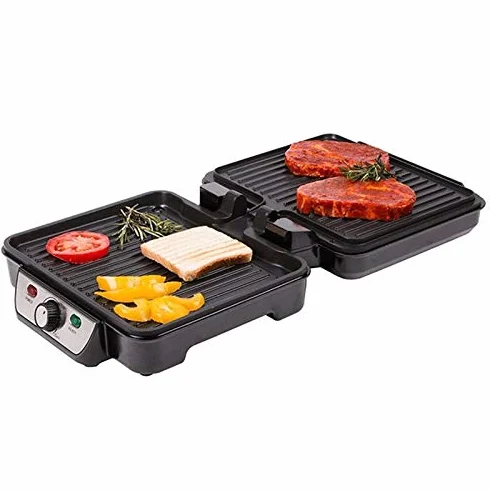 TZS First Austria Elektryczny grill stołowy, toster, 1800 W, otwierany pod kątem 180°, regulacja temperatury, regulowany termostat, toster z lampkami grzewczymi