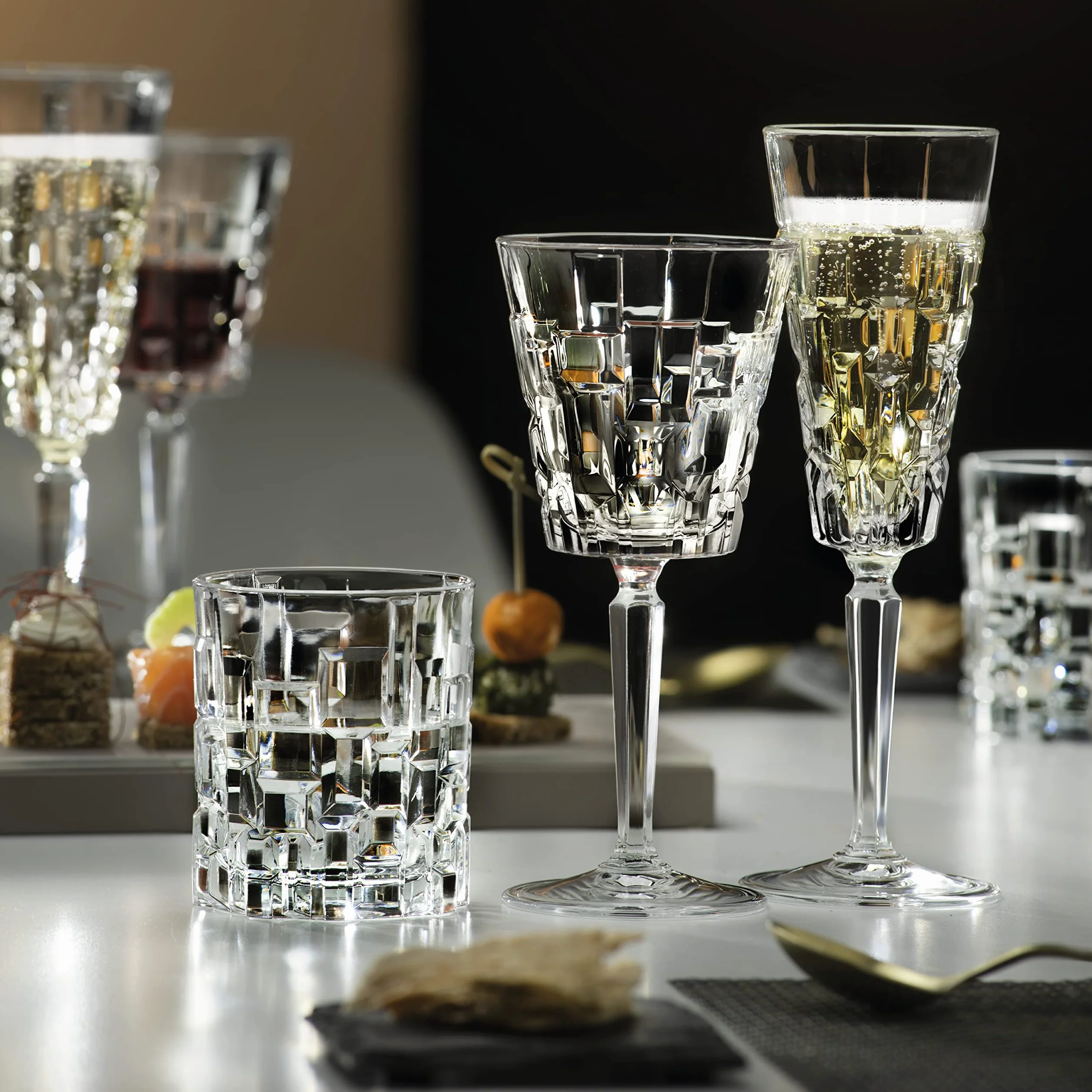 RCR 27437020006 Etna Champagne Flute, Set of 6, 190 ml, Dishwasher Safe, Ideal for New Homeowners or Dinner Parties, Celebration Glasses