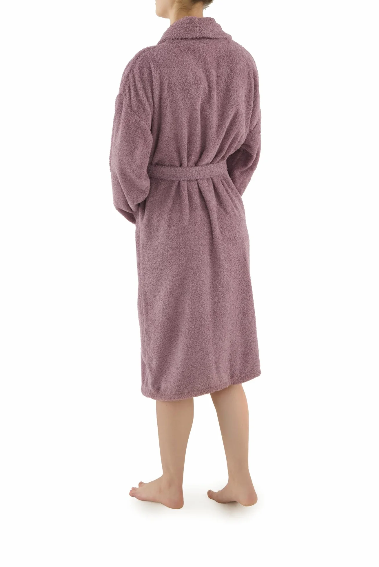 Top Towel - Elegancki - Szlafrok damski i męski 100% bawełna, 500 g/m² - Opcja z kapturem lub bez kaptura - Miękki i chłonny do prysznica, spa i basenu, fioletowy, XL