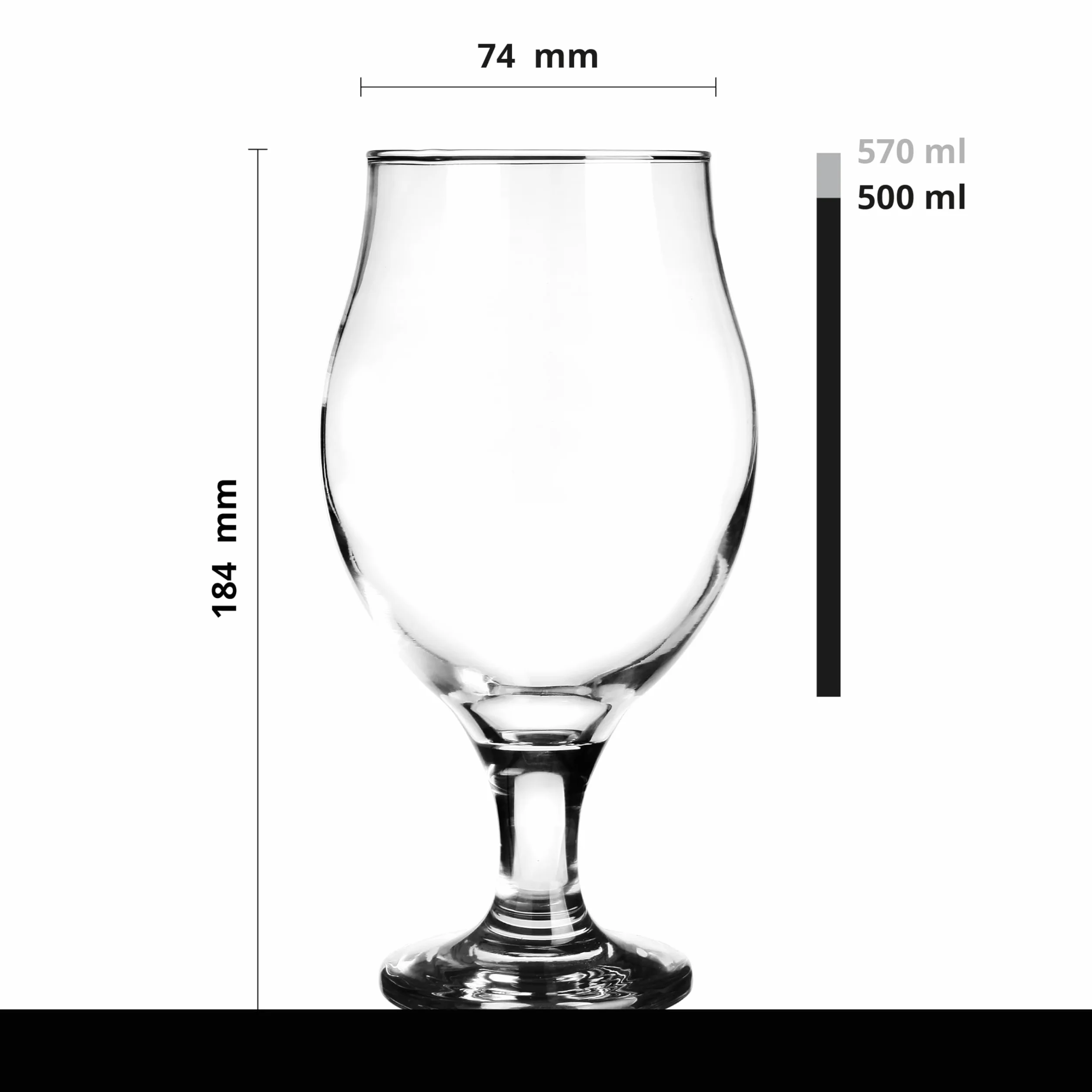 Glasmark KROSNO kieliszki do piwa tulipany zestaw 4 szt. 500 ml