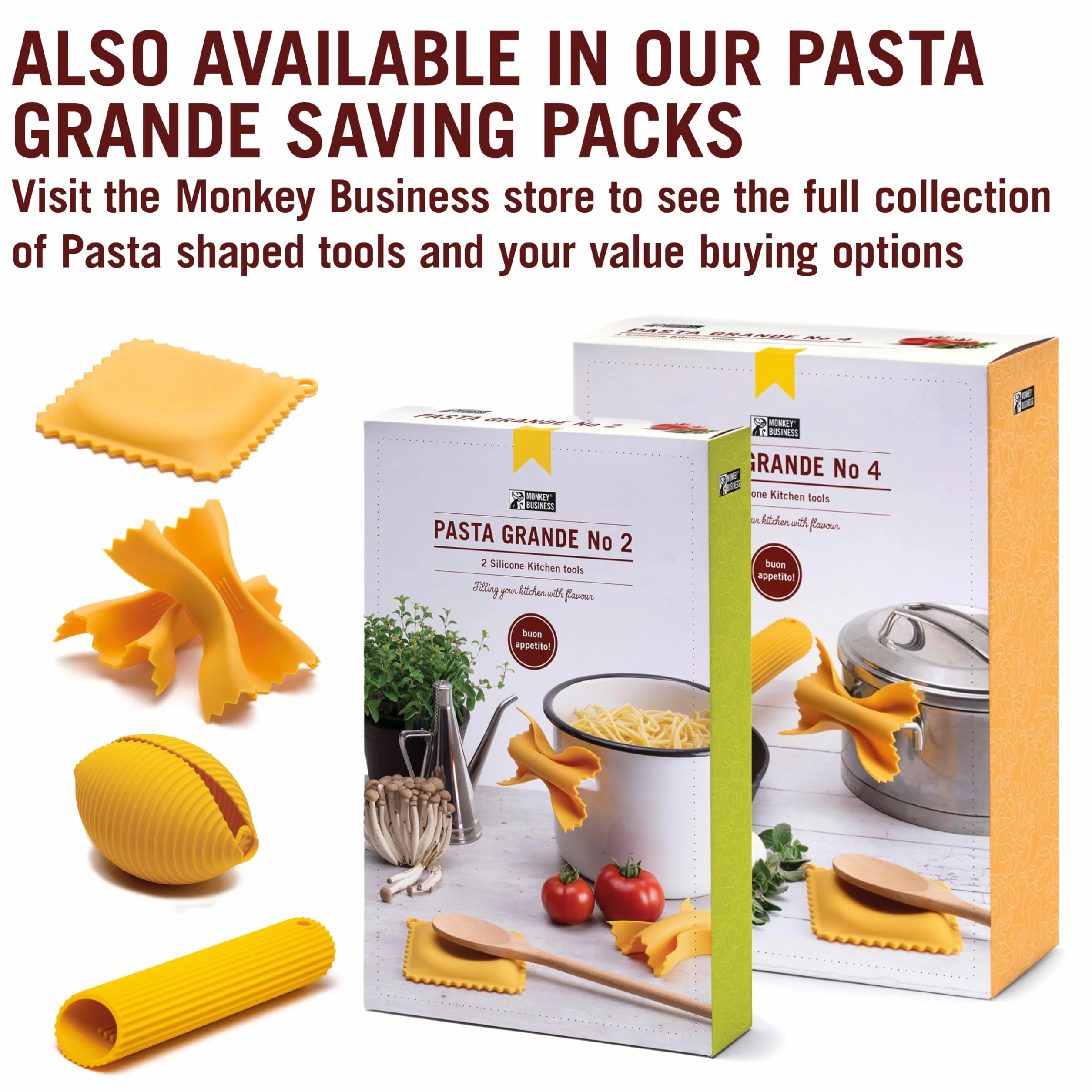 Monkey Business Półka na łyżki w kształcie ravioli | półka na łyżki do blatu kuchennego | fajny pomocnik kuchenny i akcesoria | z kolekcji różnych makaronów, wyjątkowych przyborów kuchennych