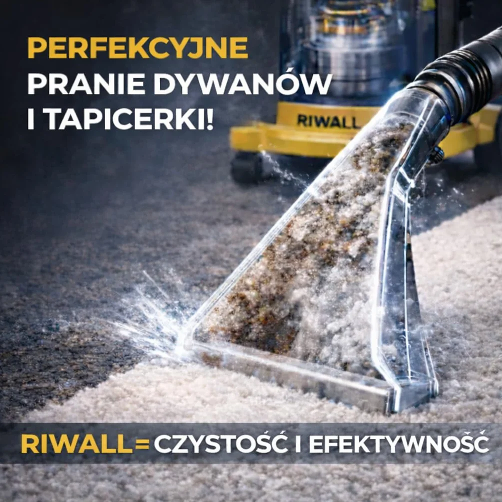 Riwall Pro ROP-01, Odkurzacz Piorący 4w1, 2200eW Moc Ssania, Zbiornik 20L/3.5L, Pranie Dywanów i Tapicerki, Sucho-Mokro z Nadmuchem, 1200W