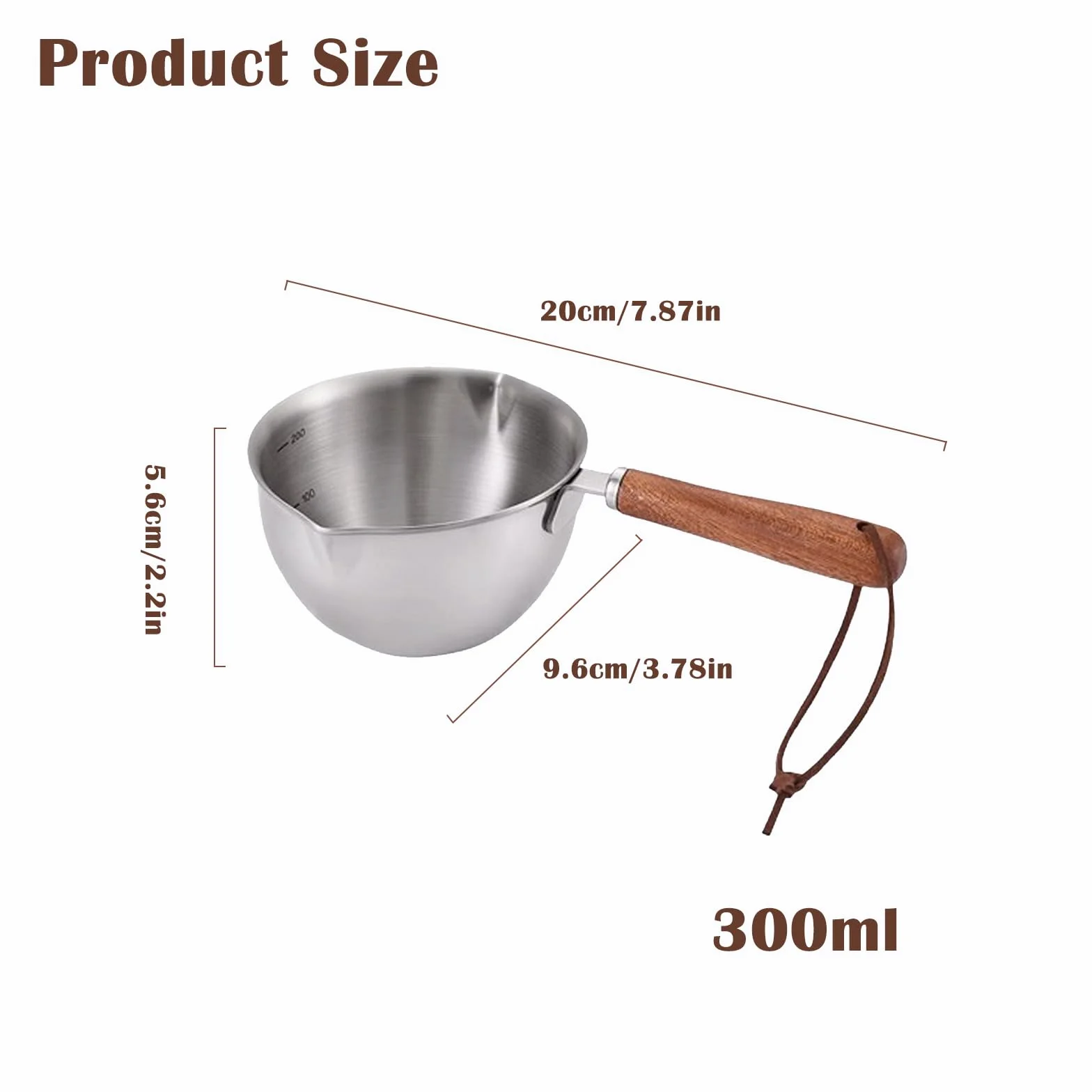 Mały garnek do kawy, indukcyjny garnek na mleko, garnek na mleko z wylewką, mini patelnie do sosów, gorący garnek olejowy do restauracji kuchni domowej(300 ml)