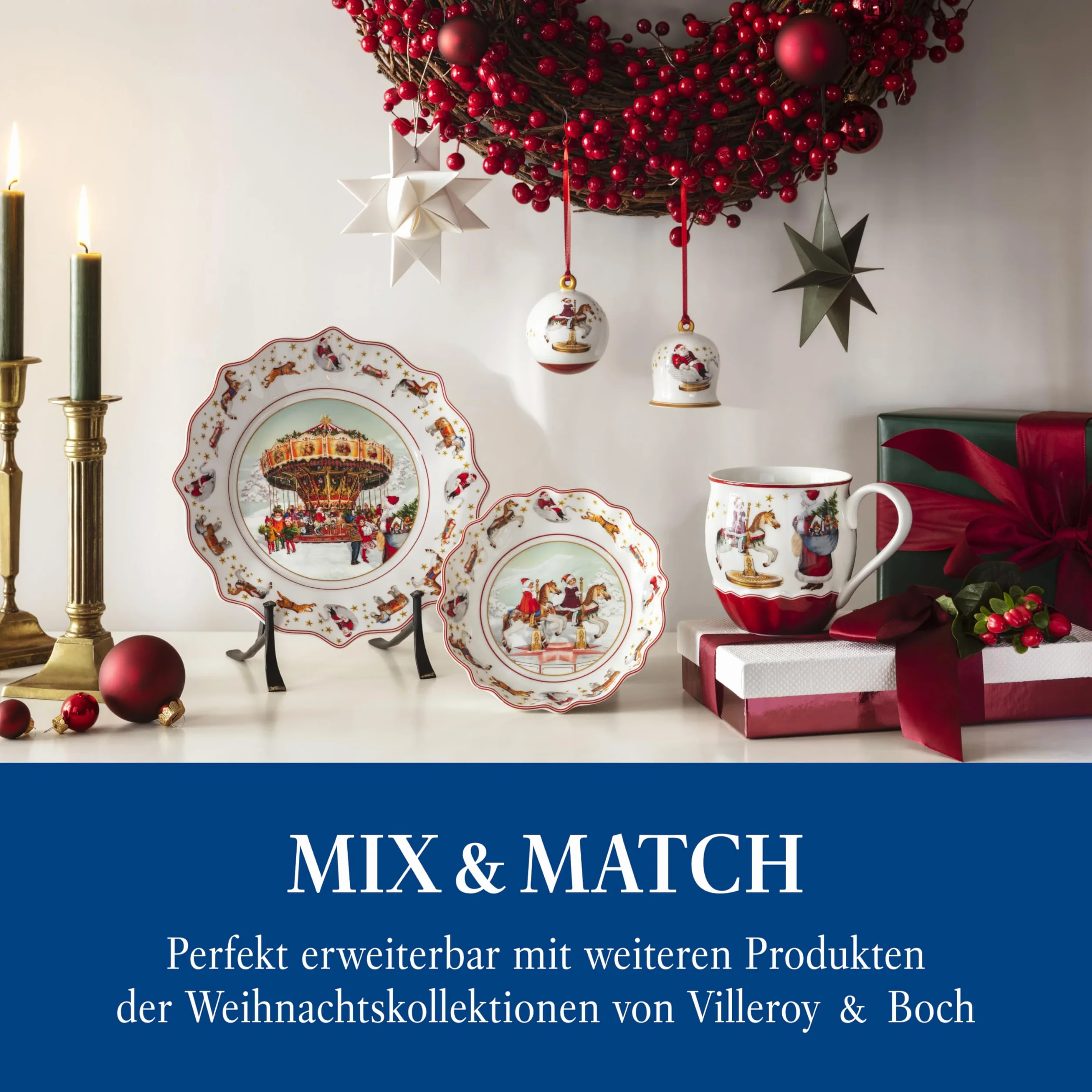 Villeroy & Boch – Annual Christmas Edition, talerz, edycja 2024, porcelana Premium, ekskluzywny przedmiot kolekcjonerski, 23,5 x 23,5 x 3 cm