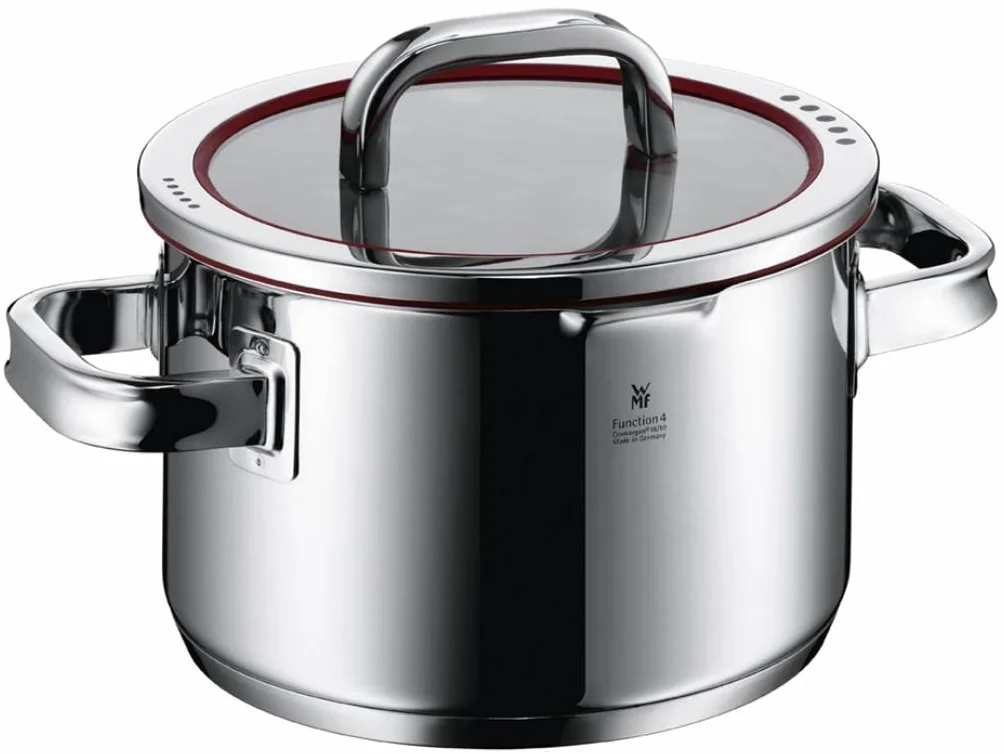 Wmf Function 4 Garnek z Pokrywką, Srebrny, ⌀20 cm/3,4 L