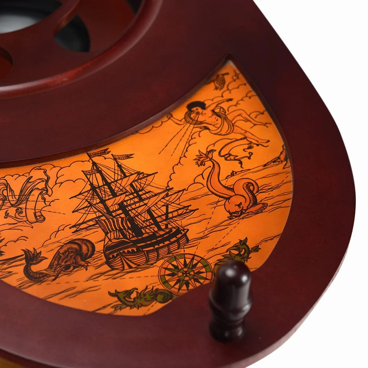COSTWAY Minibar-globus, kula ziemska, stojak na wino, butelki, barek domowy, koktajlowy, dekoracyjny stolik na kółkach, z blatem