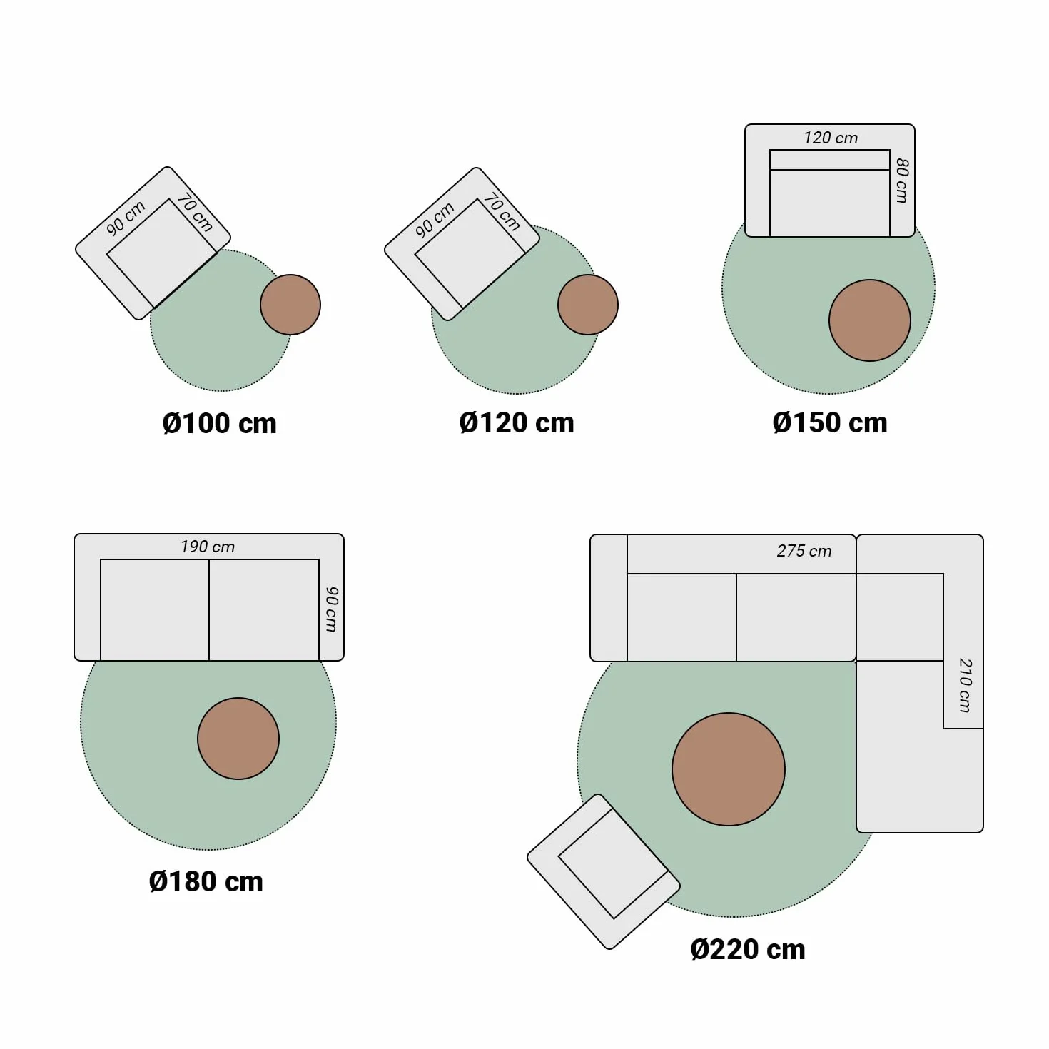 FRAAI | Home & Living Okrągły dywan z niskim włosiem – Cozy Różowy - Poliester - Skandynawski, Japandi - Dywan
