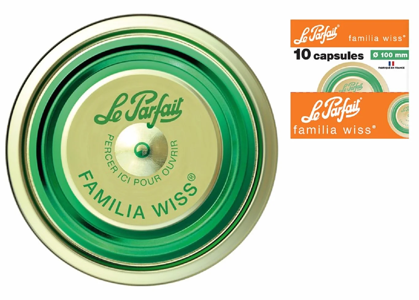 Le Parfait Familia Wiss 12 x 100 mm średnica wymienne uszczelki tarczowe do słoików terrine