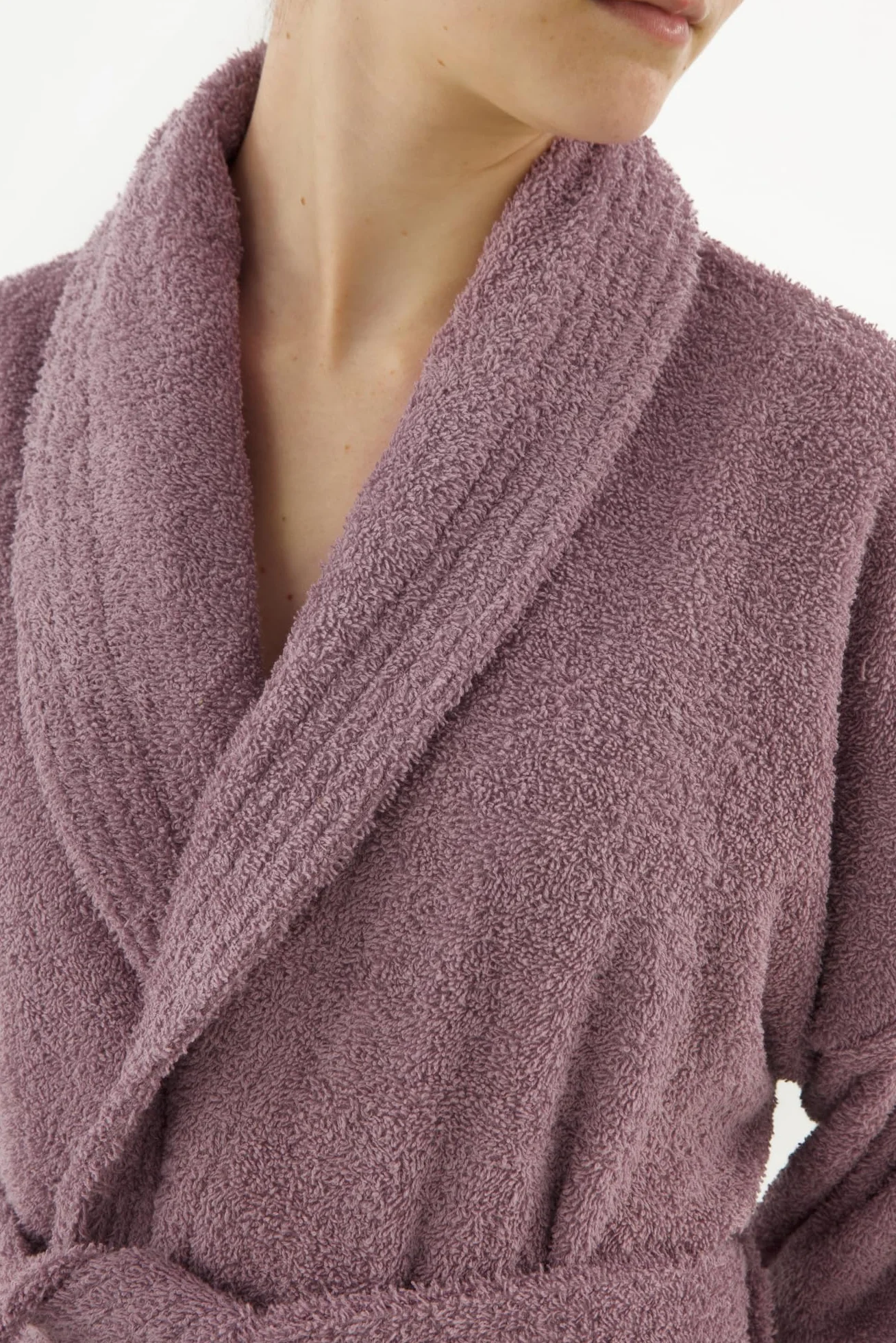 Top Towel - Elegancki - Szlafrok damski i męski 100% bawełna, 500 g/m² - Opcja z kapturem lub bez kaptura - Miękki i chłonny do prysznica, spa i basenu, fioletowy, XL