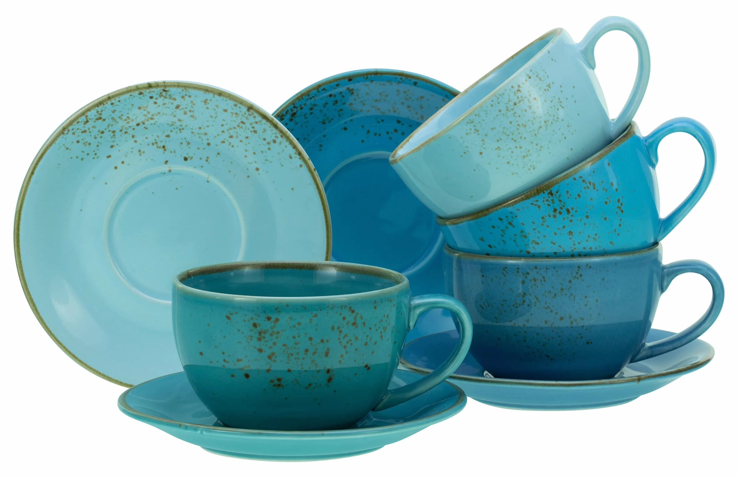 CreaTable, 23699, seria Nature Collection AQUA zestaw filiżanek bistro, zestaw 8-częściowy