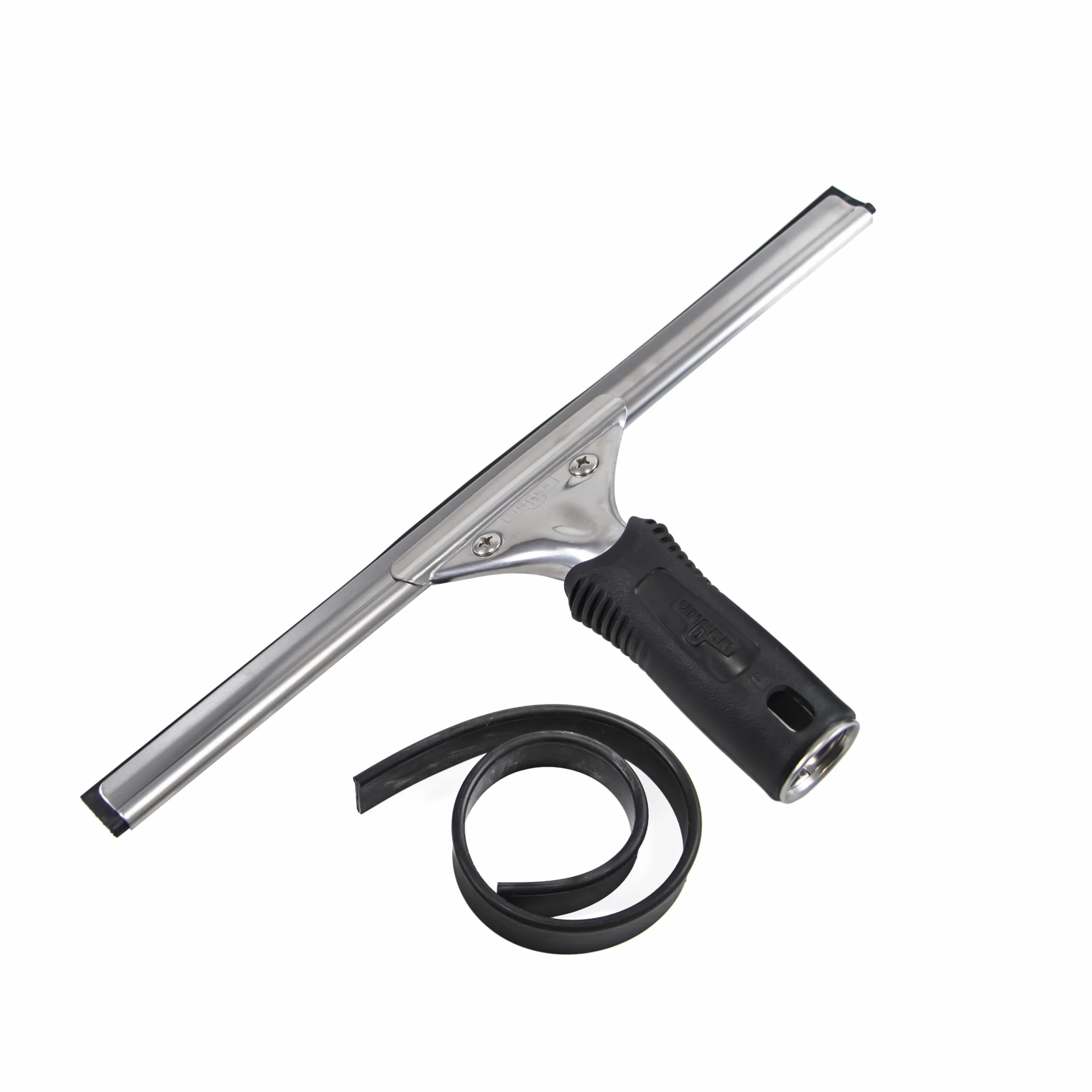 Unger Professional 12" Performance Window & Glass Cleaning Squeegee with Replacement Rubber - Cleaning Supplies, Heavy Duty Squeege for Window Cleaning, Streak-Free Results