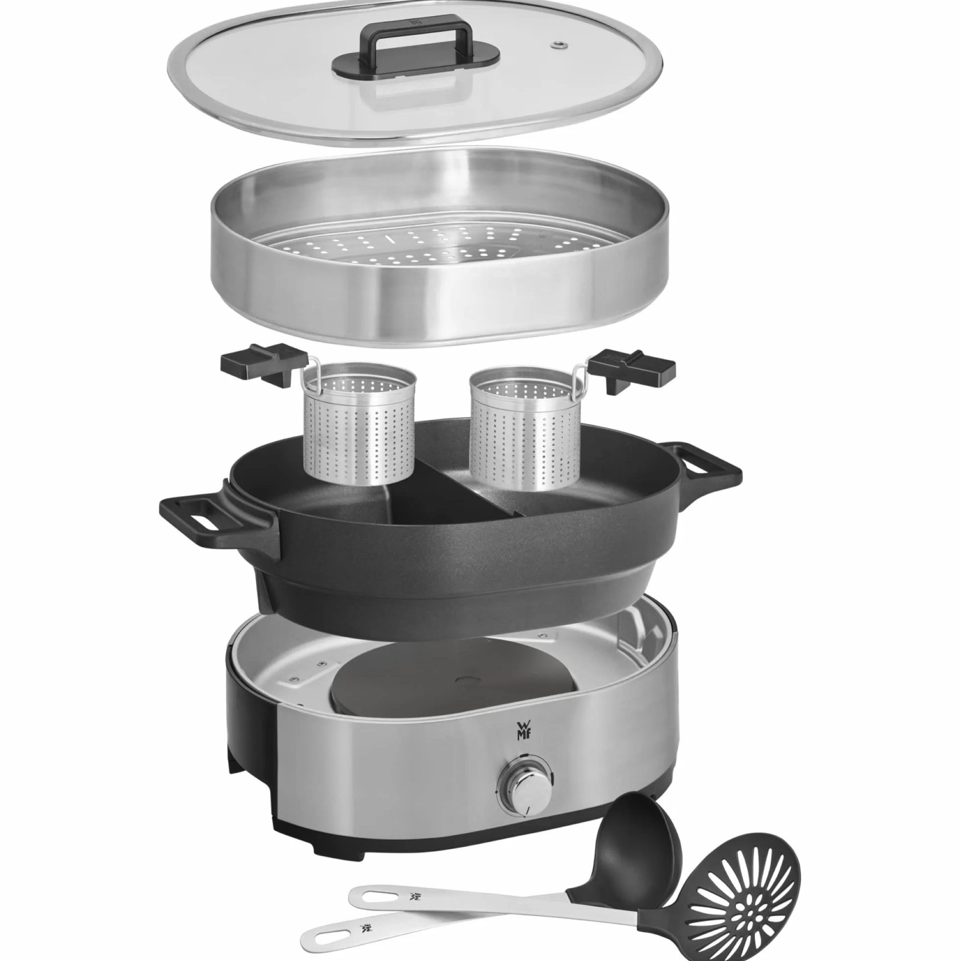WMF Lono Hot Pot & parowar elektryczny 3,6 l, 1700 W, stal nierdzewna matowa