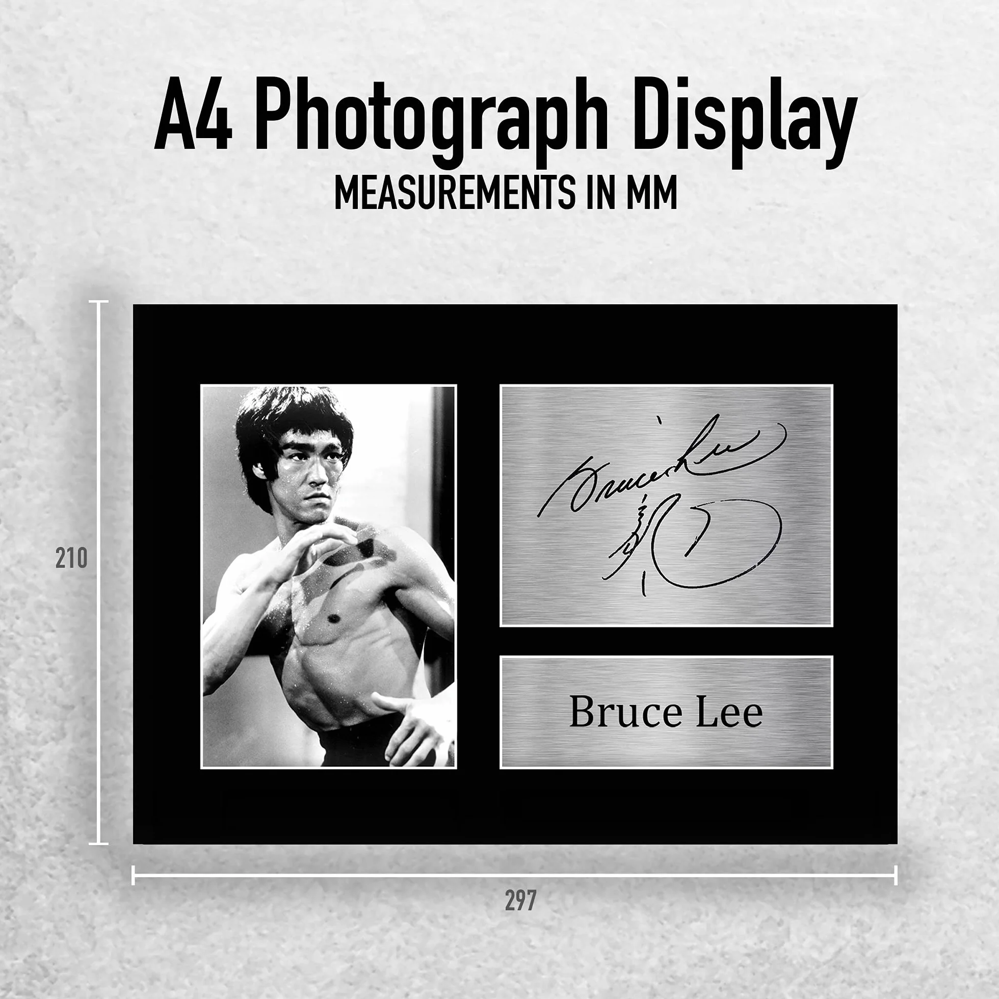 HWC Trading Bruce Lee podpisany w formacie A4 z autografem sztuki walki wejście smoka wydruk zdjęcie zdjęcie pokaz