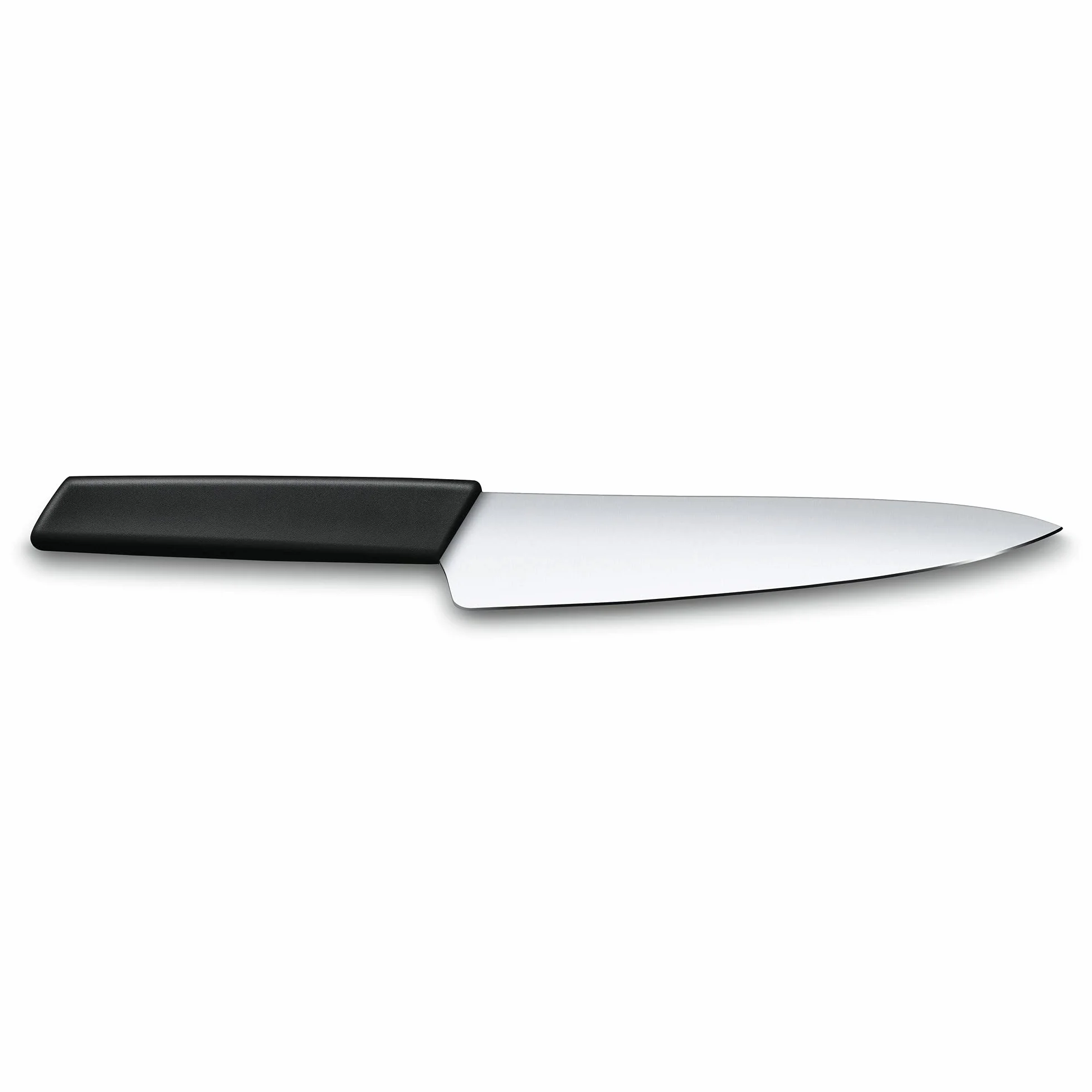 Victorinox Swiss Modern nóż do krojenia mięsa, prosty szlif, ostrze o długości 19 cm ze stali nierdzewnej, ergonomiczny uchwyt z tworzywa sztucznego, czarny
