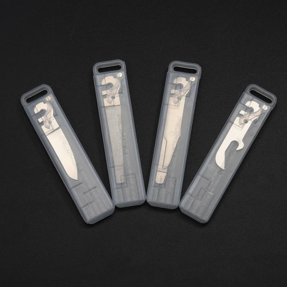 Roxon FT12 Build Your Own Multitool Accessory for Flex (4-częściowy zestaw składający się z krótkiego pilnika diamentowego i krótkiego ostrza stopy owczej i krótkich nożyczek i otwieracza do butelek i