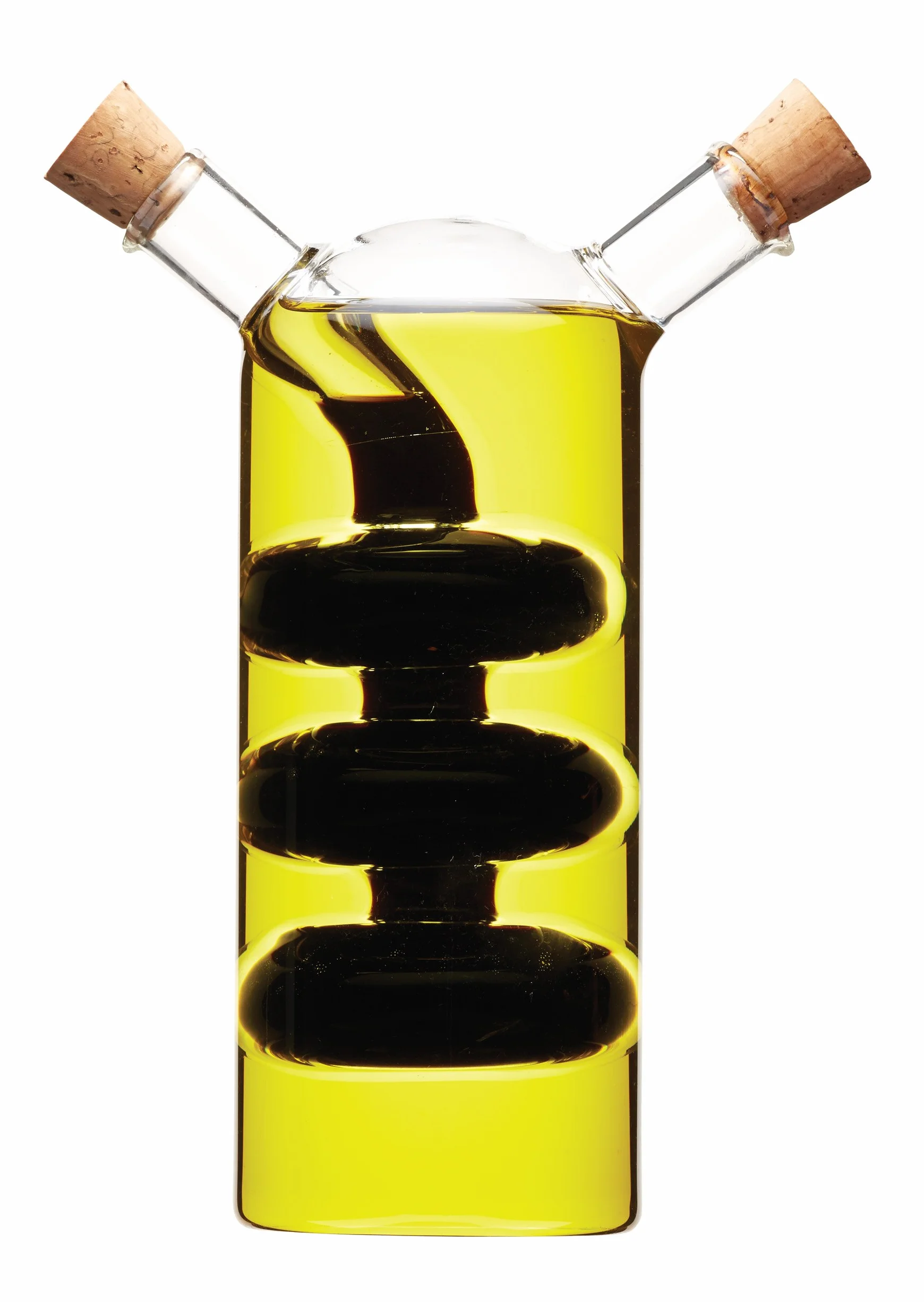 KitchenCraft World of Flavours szklany dozownik oleju i octu 2 w 1, 100 + 300 ml