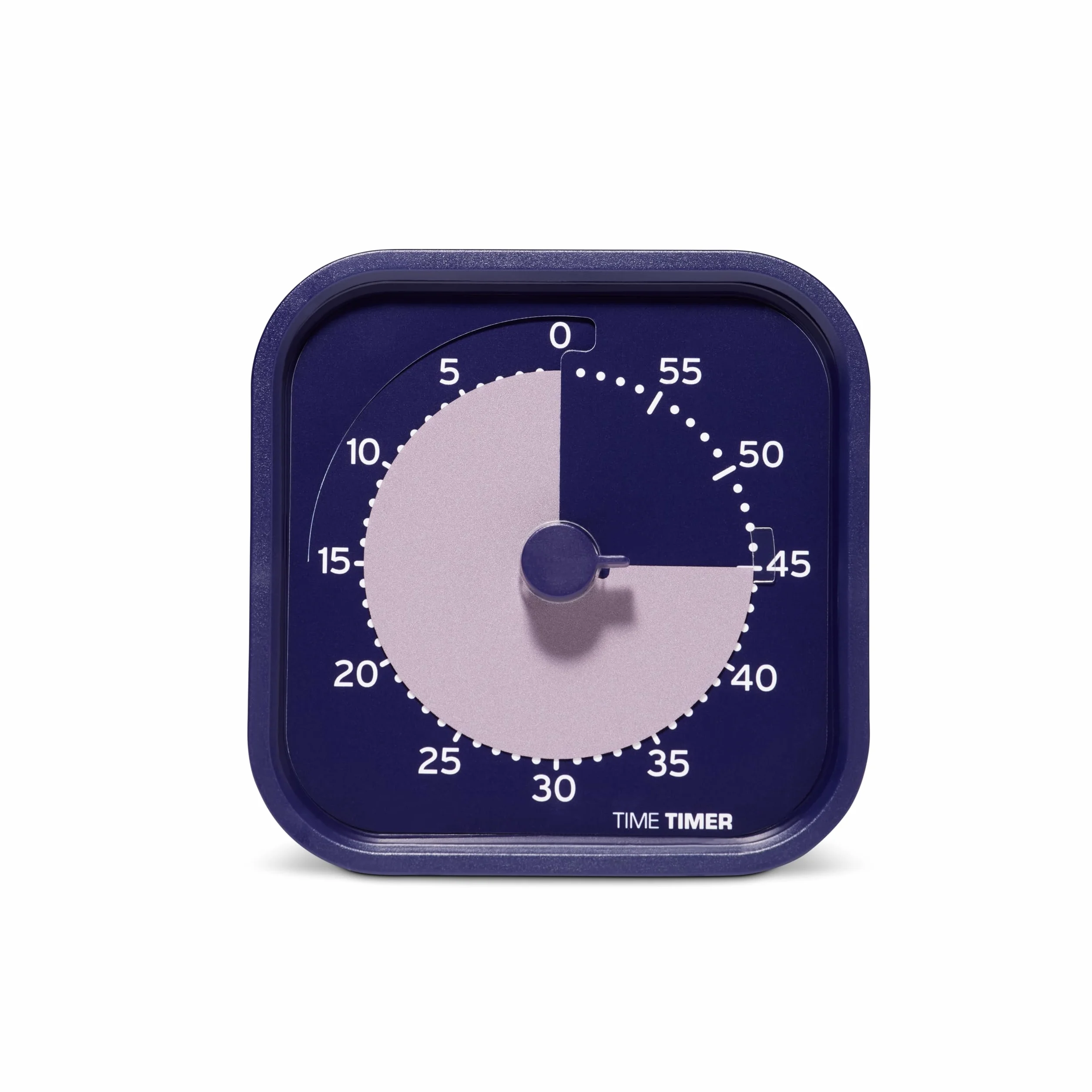 Time Timer MOD Home Seria Metallic - Indywidualny rozmiar 60-minutowy wizualny minutnik odliczający do ADHD, dorosłych, studentów i pomodoro z cichą pracą (metaliczny indygo)