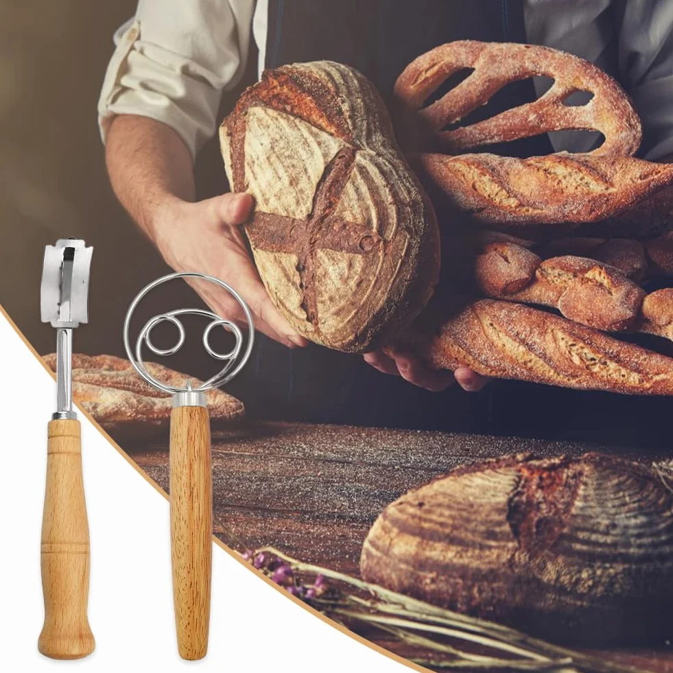 Krajalnica do chleba, nóż do pieczenia, trzepaczka do ciasta, duński trzepaczka do makaronu, nóż do ciasta z 5 ostrzami