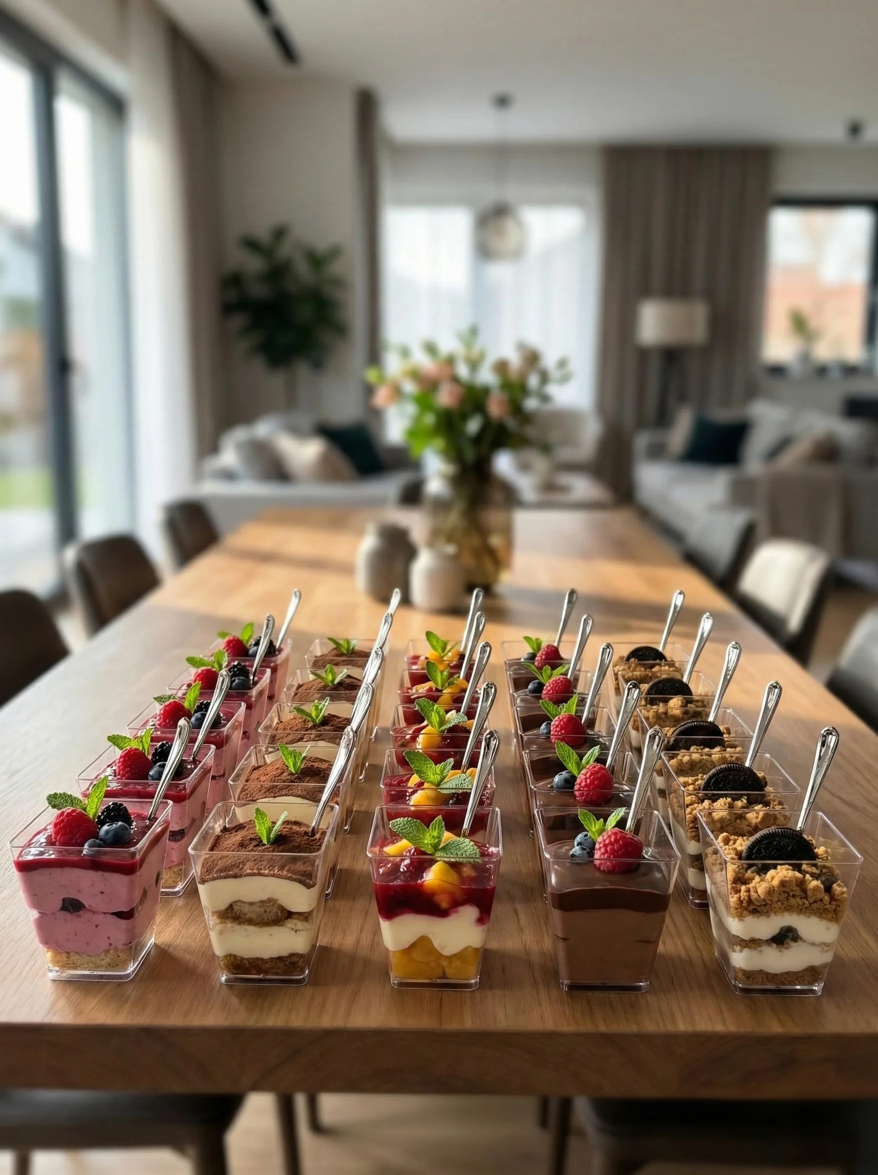 Sillar 50 szt. pucharki deserowe plastikowe 150 ml, przezroczyste kubeczki i miseczki do deserów, wielorazowe, do musu, budyniu, lodów i finger food – idealne na przyjęcia, urodziny i catering