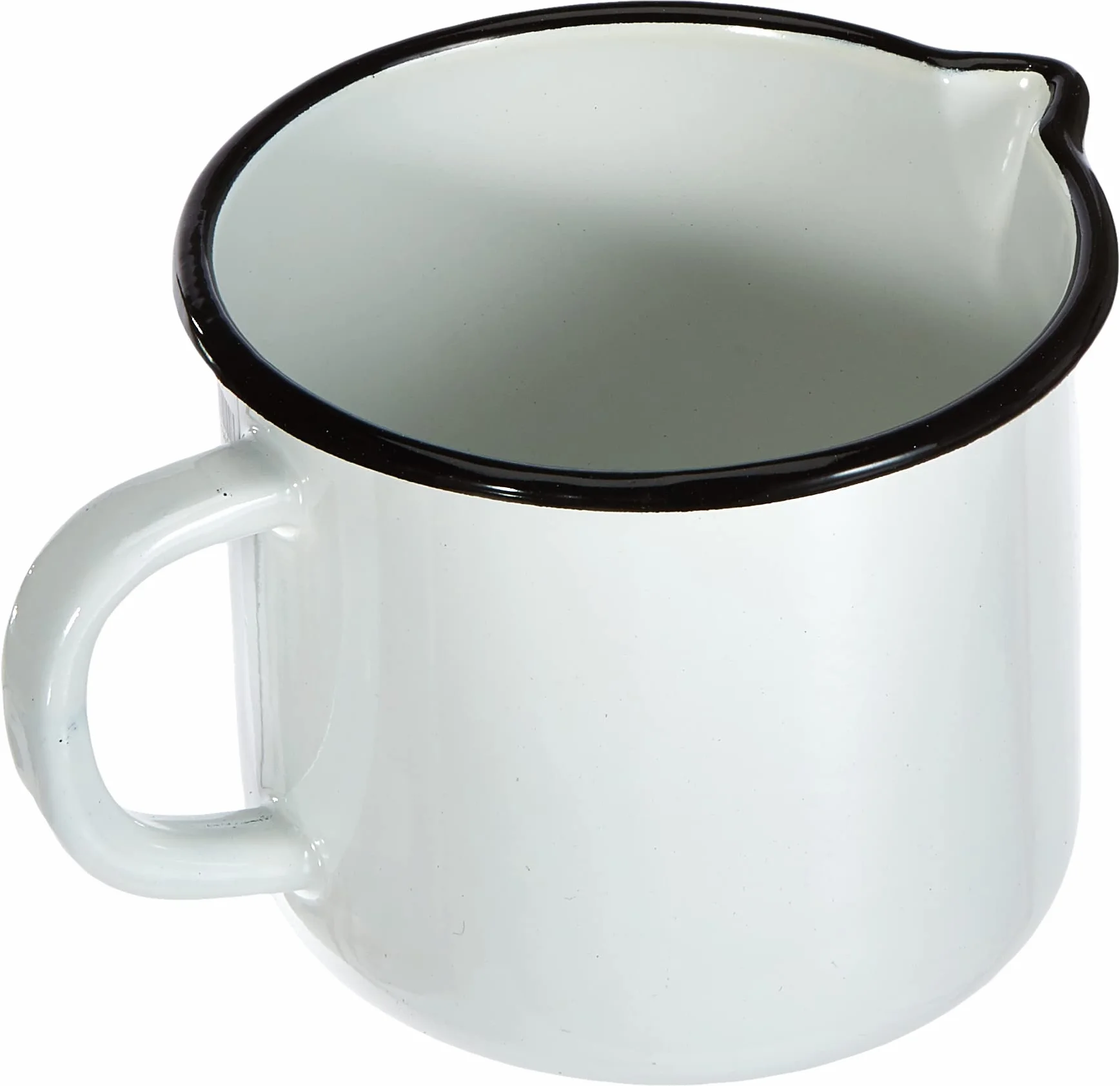 Karl Krüger garnek na mleko, stal, 12 cm, biały