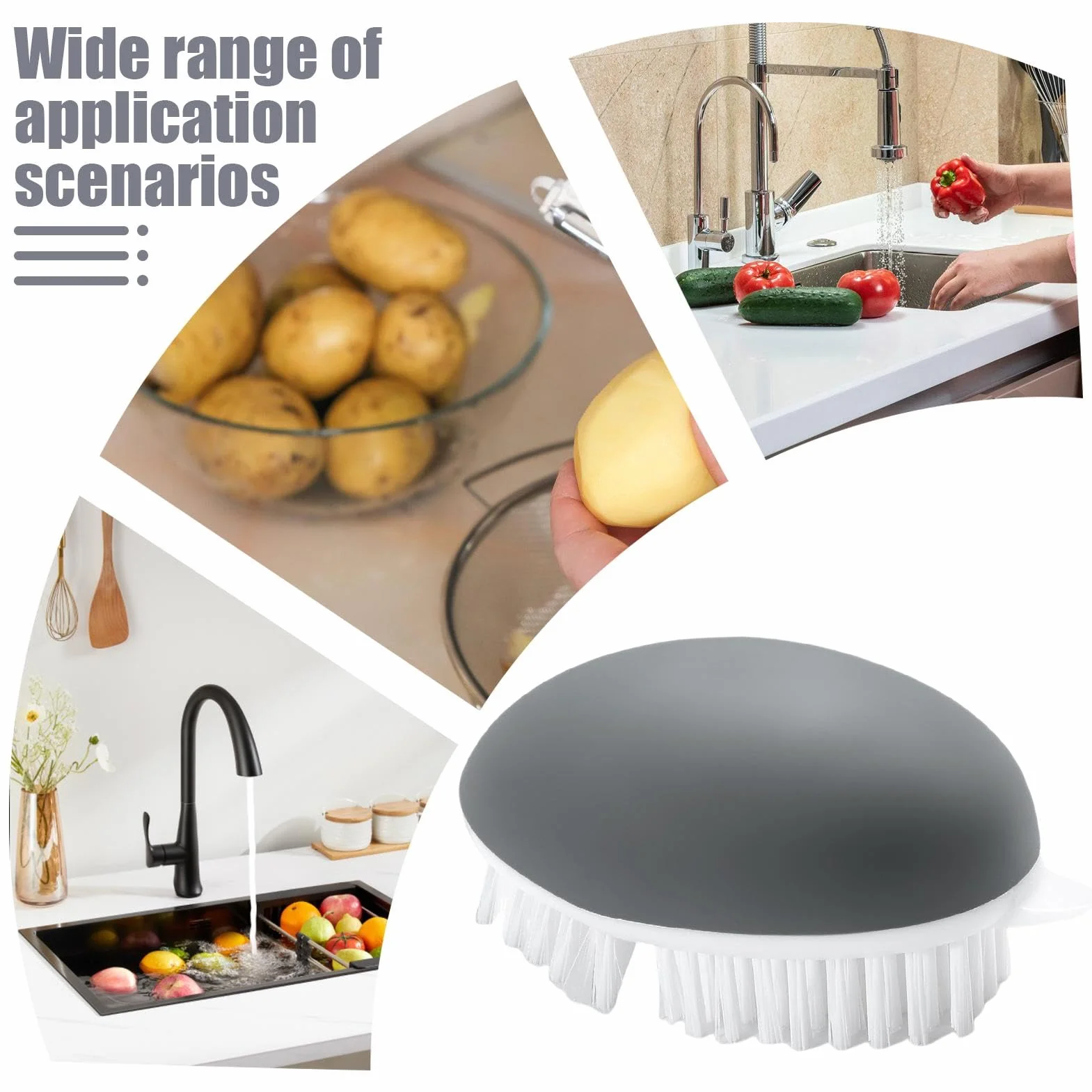 Vegetable Brush Scrubber | Vegetable Cleaning Brush | Soft Veggie Scrubber | Adorable Veggie Scrubber | Fruit Brush Scrubber | Portable Vegetable Brush Scrubber For Potatoes, Eggs & Mushrooms
