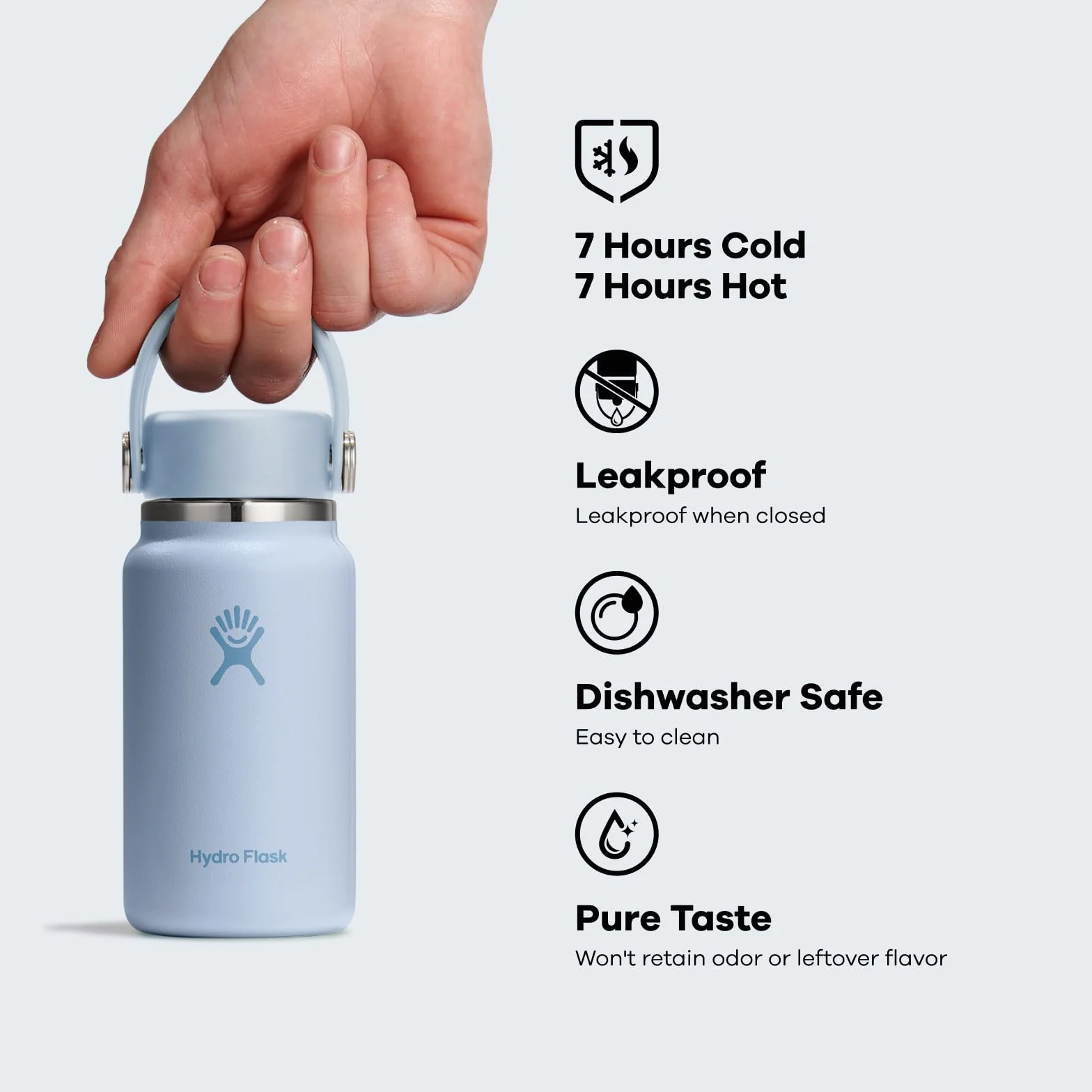 Micro Hydro butelka ze stali nierdzewnej, 200 ml, butelka na gorącą i zimną wodę z agawy (oryginalny produkt japoński)